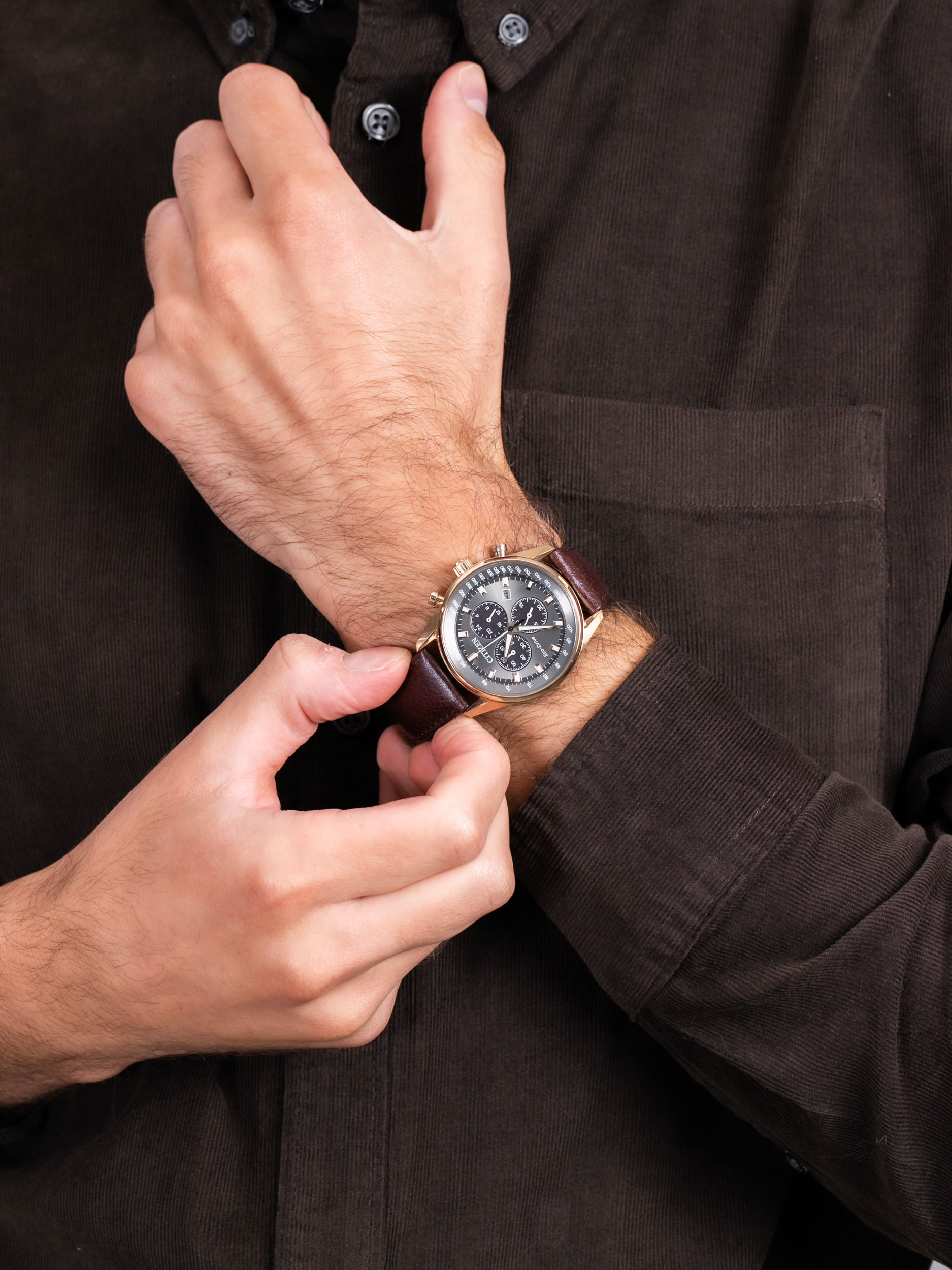 zegarek Citizen AT2393-17H męski z tachometr Chrono - miniatura 3