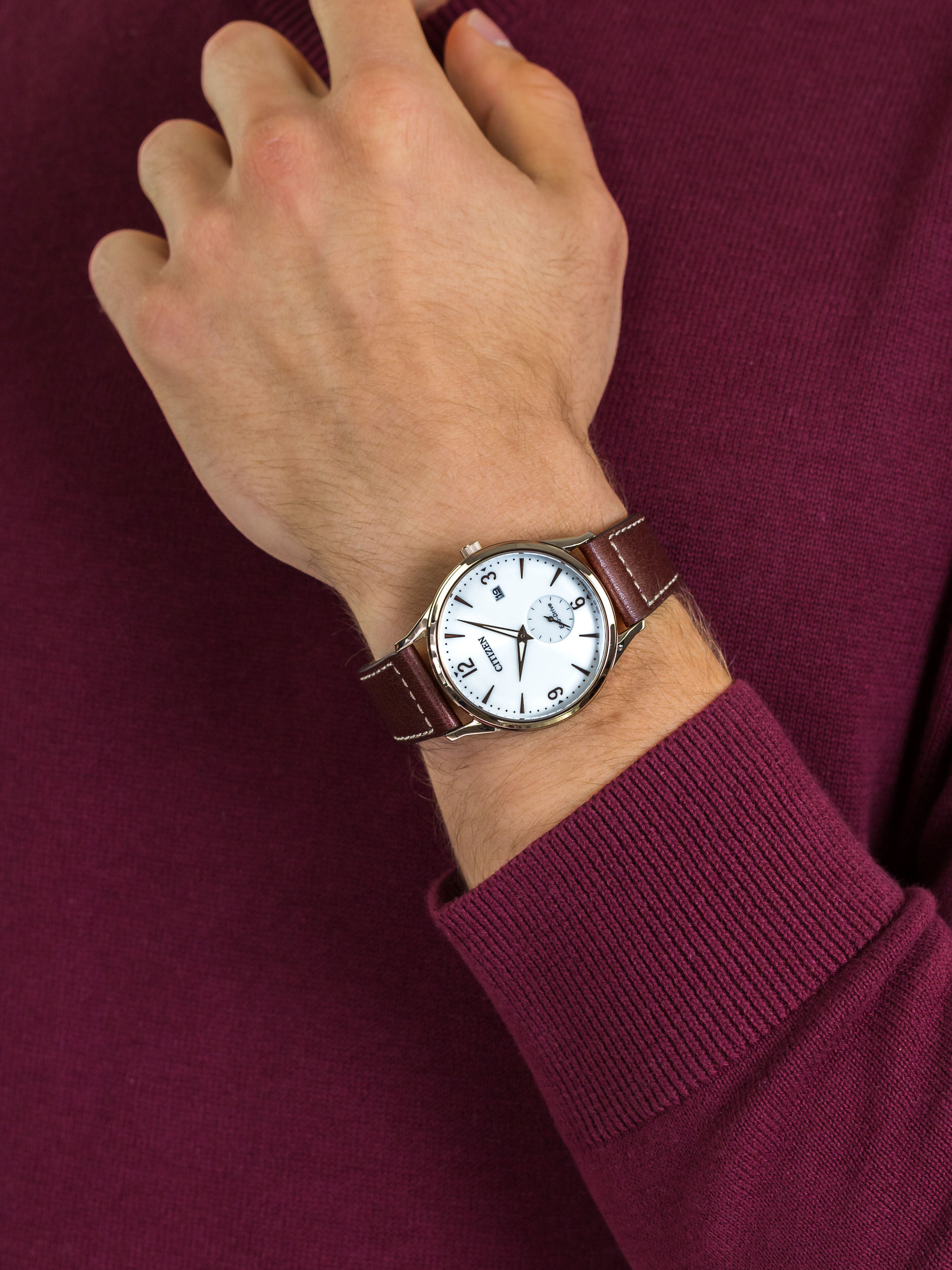 Citizen BV1116-12A męski zegarek Ecodrive pasek - miniatura 3