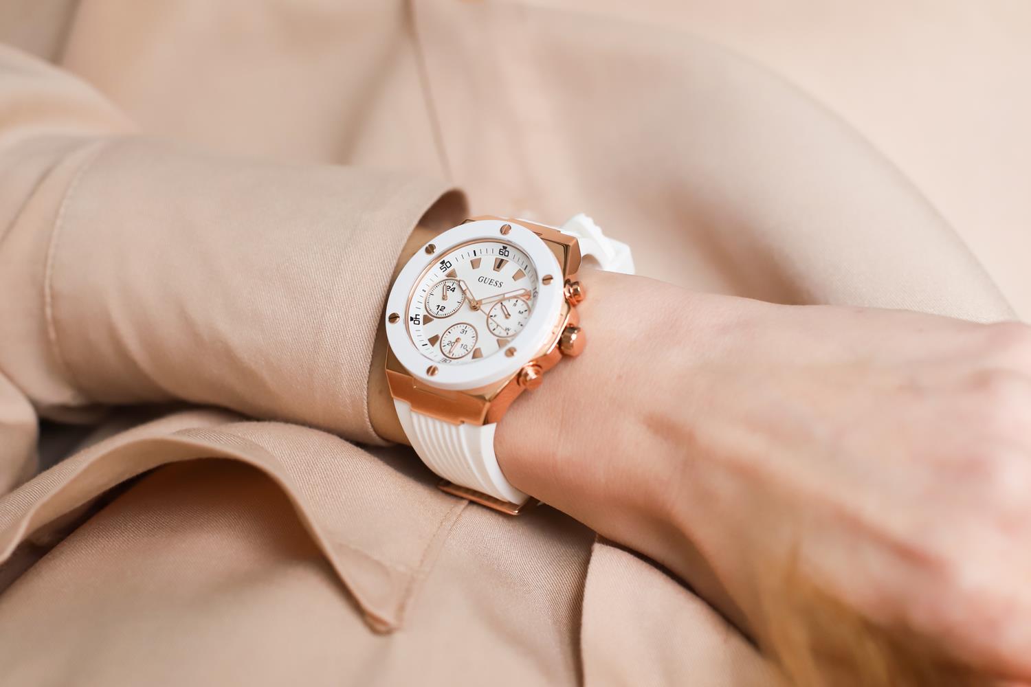 zegarek Guess GW0030L3 różowe złoto Pasek