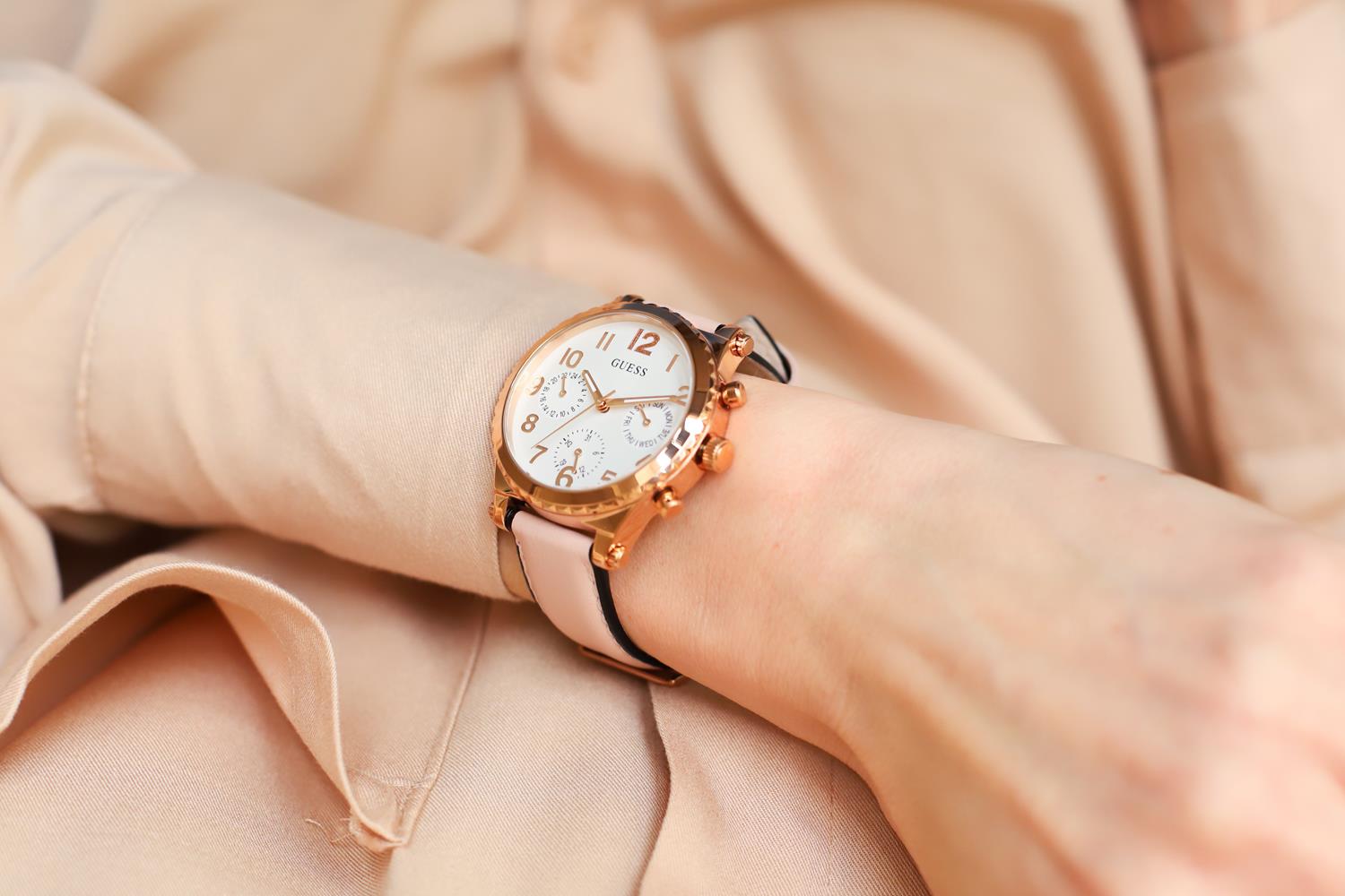 Guess GW0036L3 zegarek różowe złoto klasyczny Pasek pasek - miniatura 7