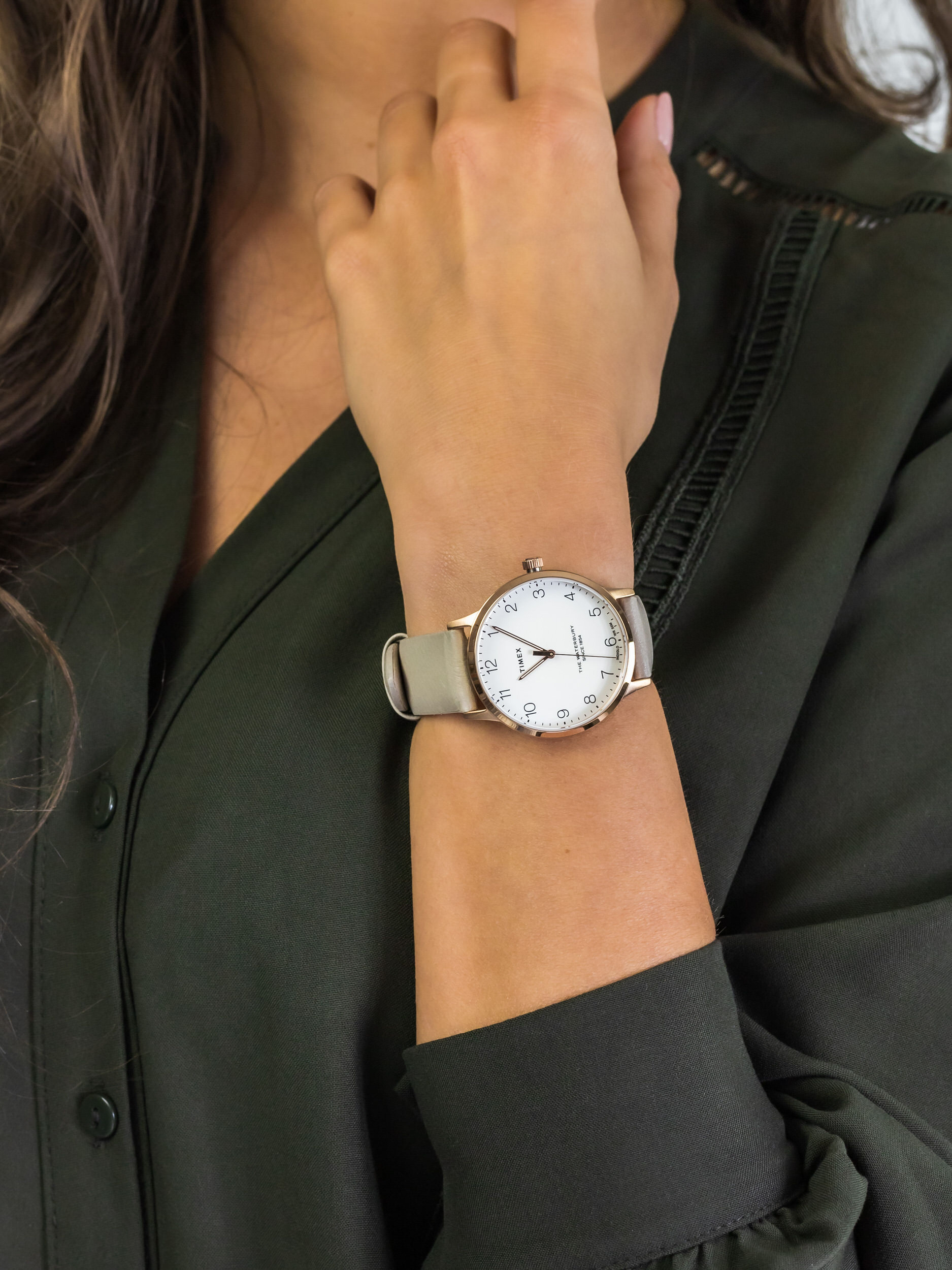 Timex TW2T75000 damski zegarek Waterbury pasek