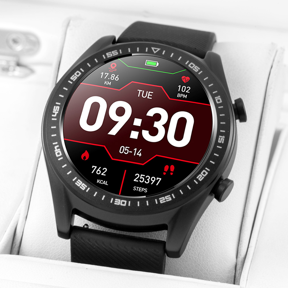 Rubicon RNCE43BIBX03A1 zegarek czarny sportowy Smartwatch pasek