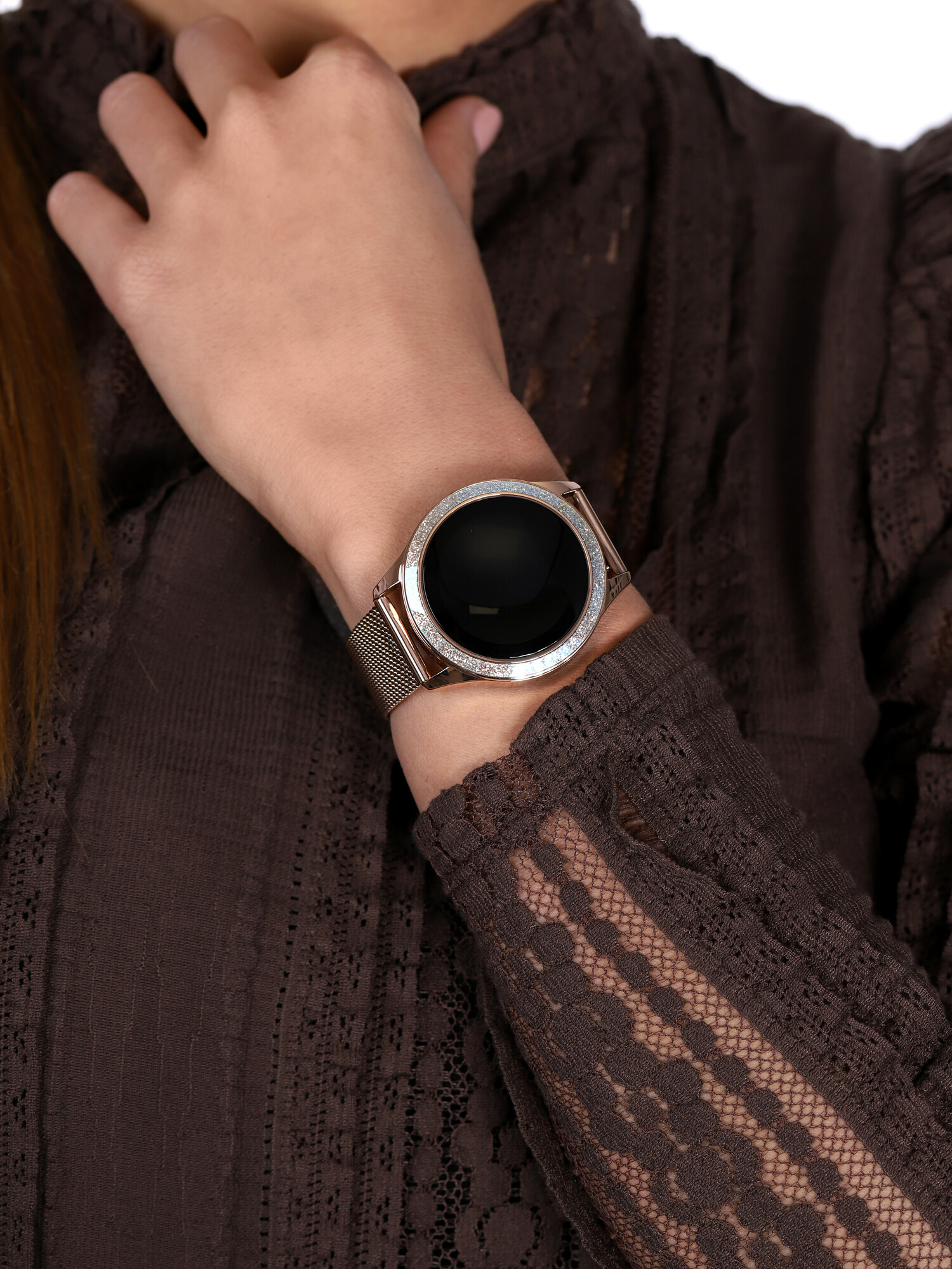 zegarek Rubicon RNBE45RIBX05AX Smartwatch Rubicon RNBE45 różowe złoto Smartwatch mineralne