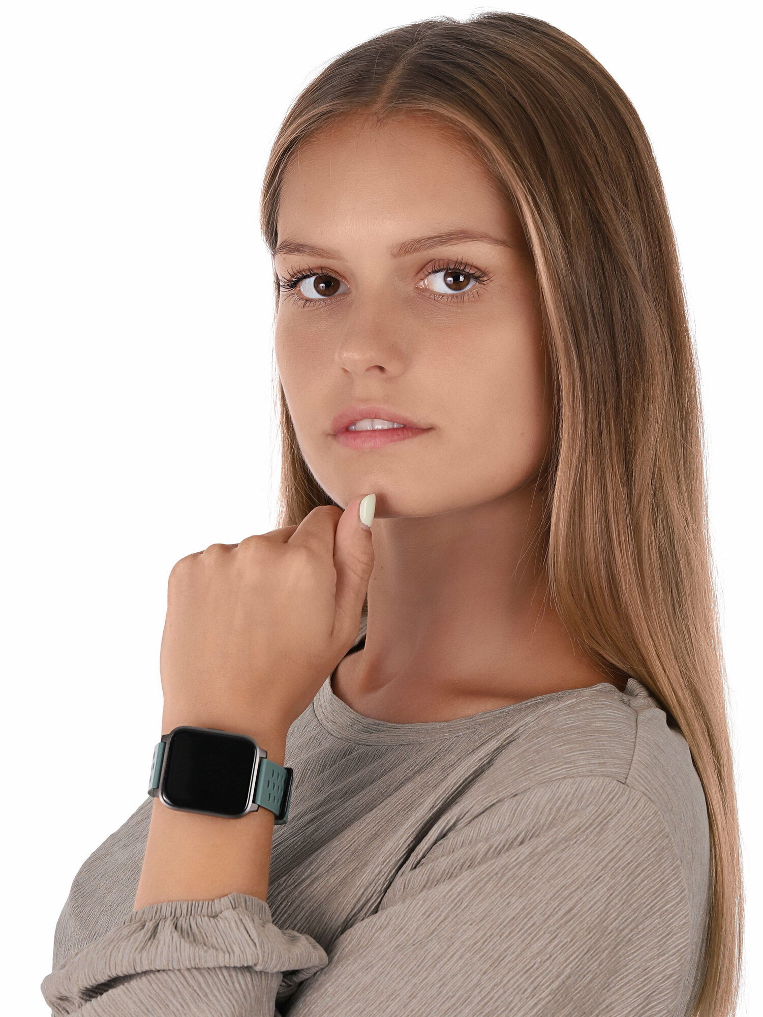 zegarek Rubicon RNCE58BINX03AX kwarcowy damski Smartwatch Smartwatch rubicon RNCE58 czarny zielony - miniatura 2