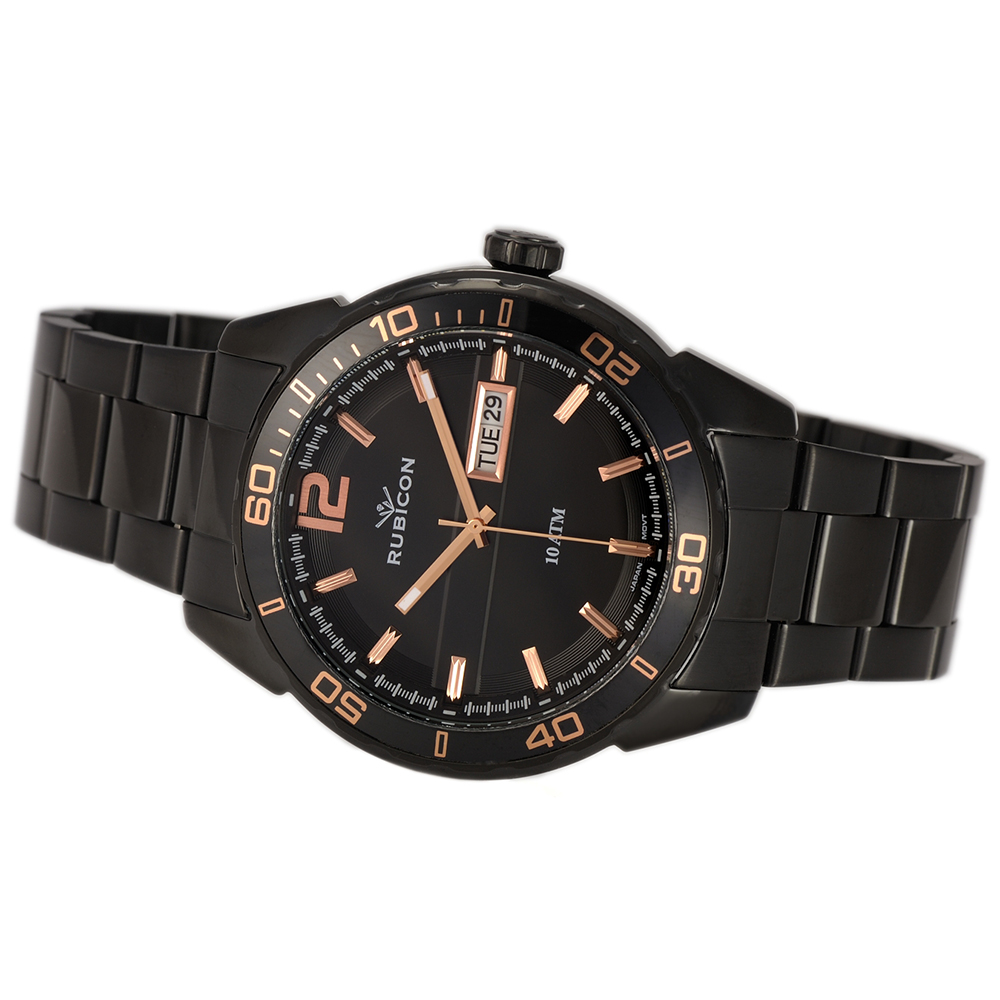 Rubicon RNDD81BMBX10BX zegarek męski Bransoleta