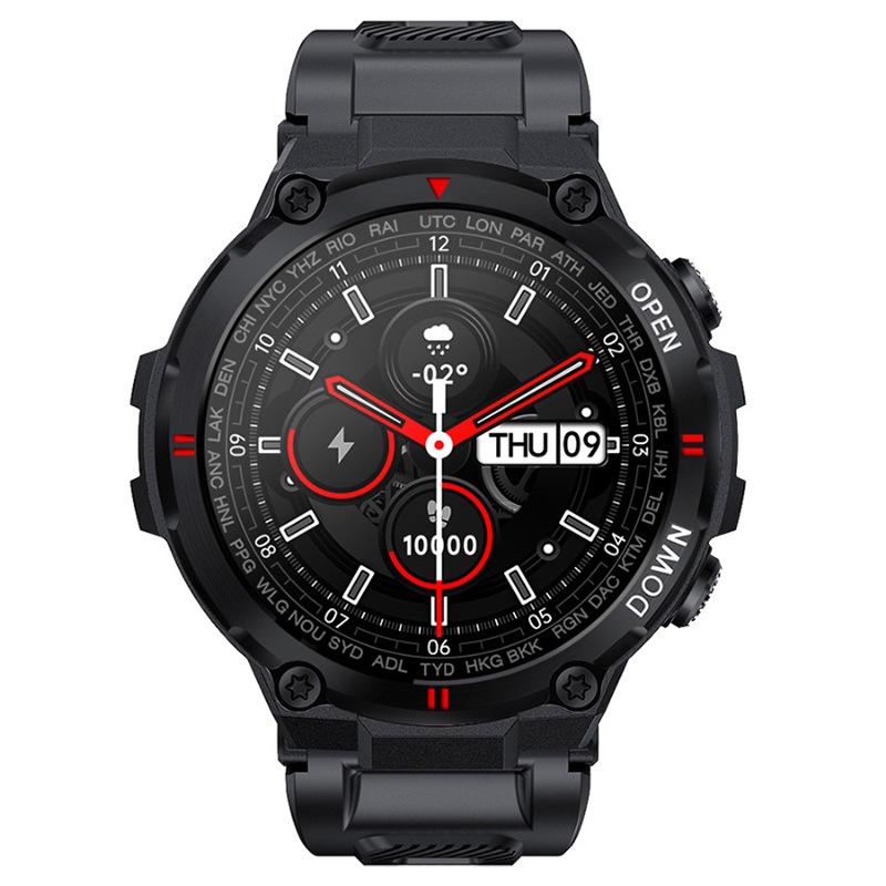 zegarek Rubicon SMARNB084 Smartwatch Rubicon RNCE73 czarny męski z krokomierz Smartwatch