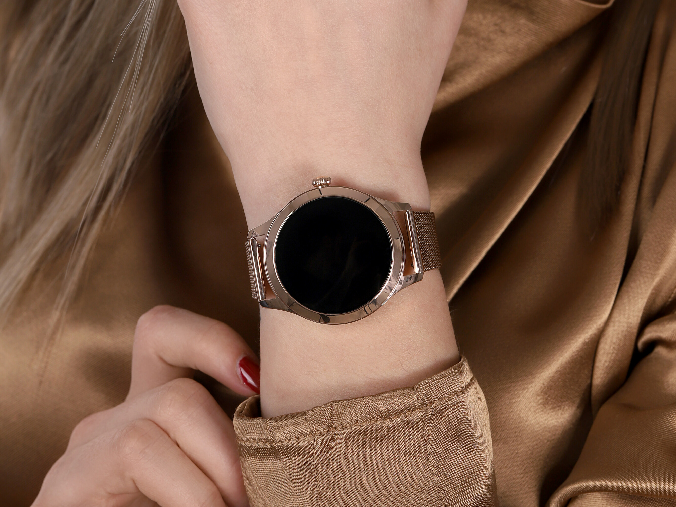 zegarek Rubicon SMARUB046 Smartwatch Rubicon RNBE37 PRO różowe złoto damski z krokomierz Smartwatch - miniatura 4