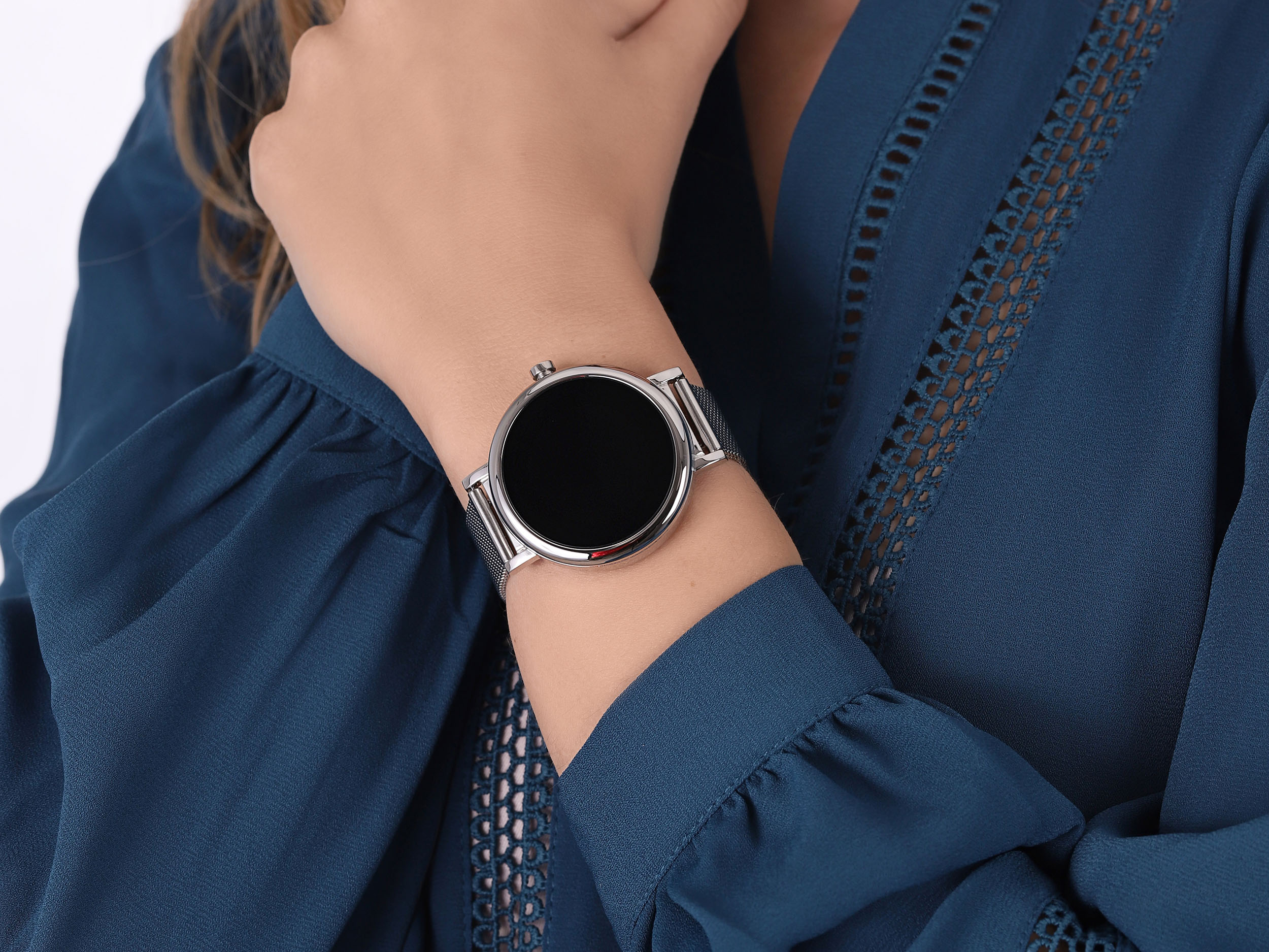 zegarek Rubicon SMARUB050 Smartwatch Rubicon RNBE64 srebrny damski z krokomierz Smartwatch