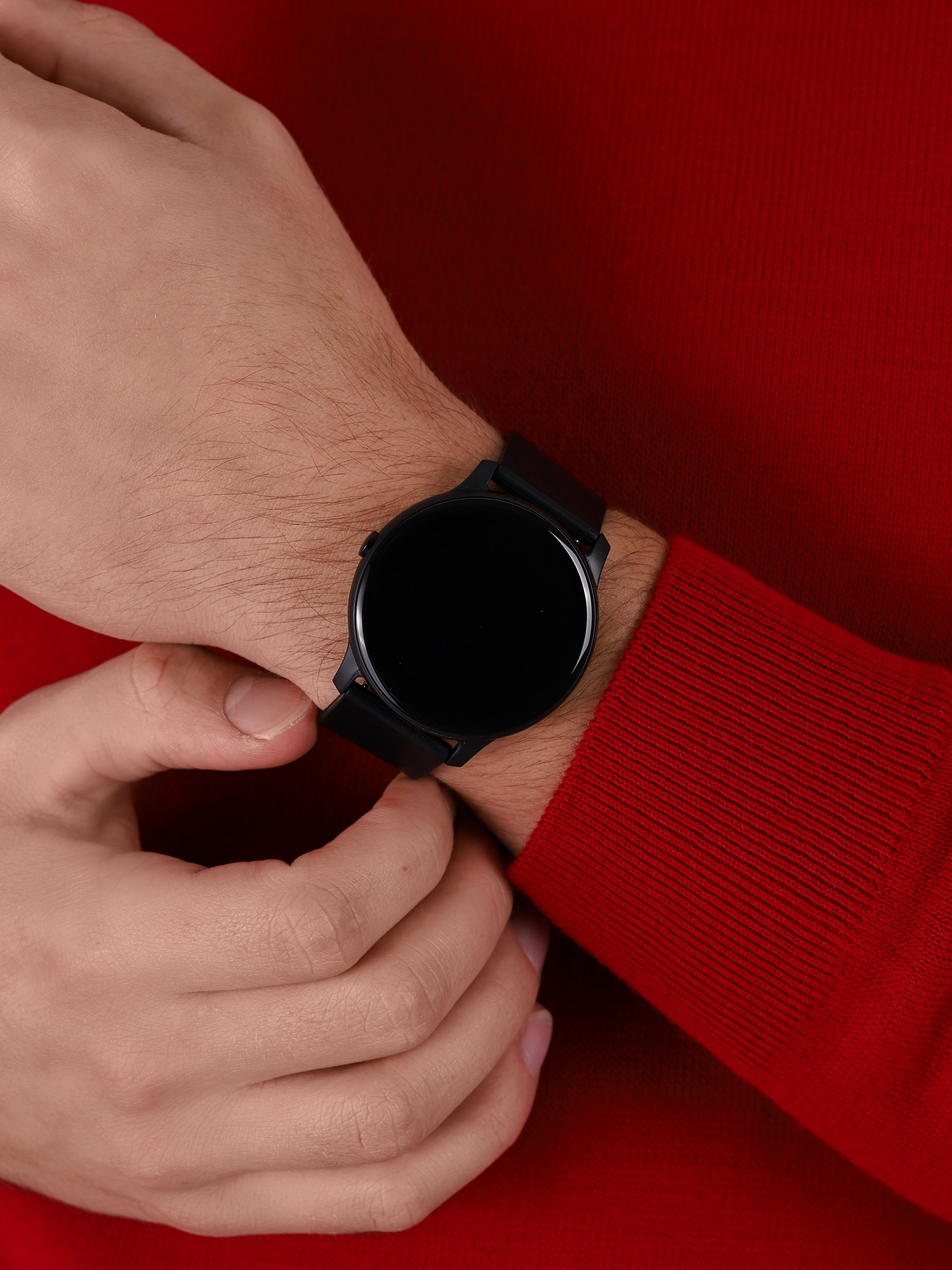 zegarek Rubicon SMARUB060 RNCE40PRO Black męski z krokomierz Smartwatch - miniatura 3