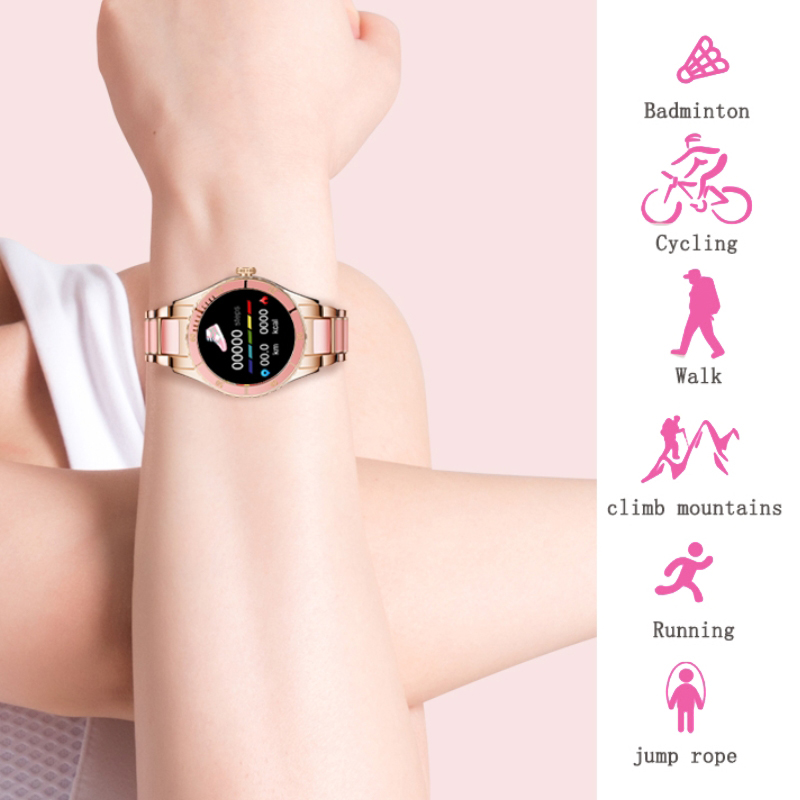 zegarek Rubicon SMARUB133 Smartwatch RNCE82 różowe złoto - czarny damski z krokomierz Smartwatch - miniatura 5