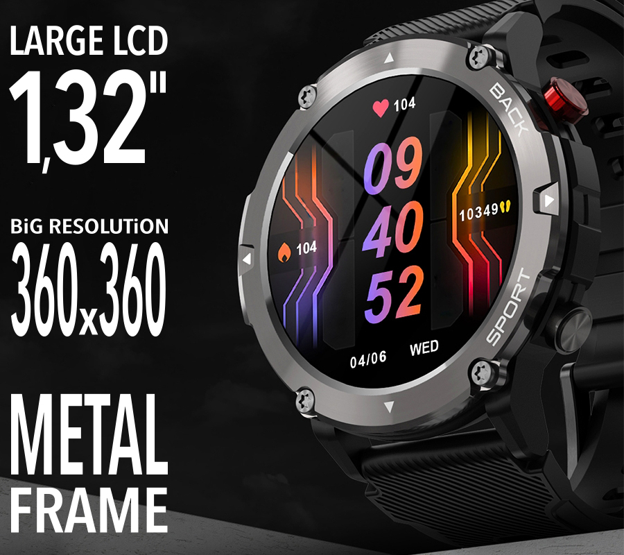 zegarek Rubicon SMARUB167 Smartwatch Rubicon RNCE91 czarny męski z krokomierz Smartwatch - miniatura 14