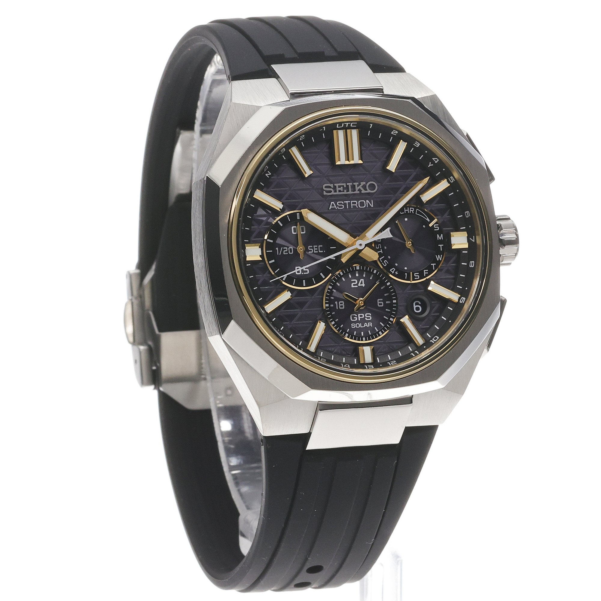 zegarek Seiko HAB003J1 solar męski Astron Astron GPS Solar Dual-Time Chronograph