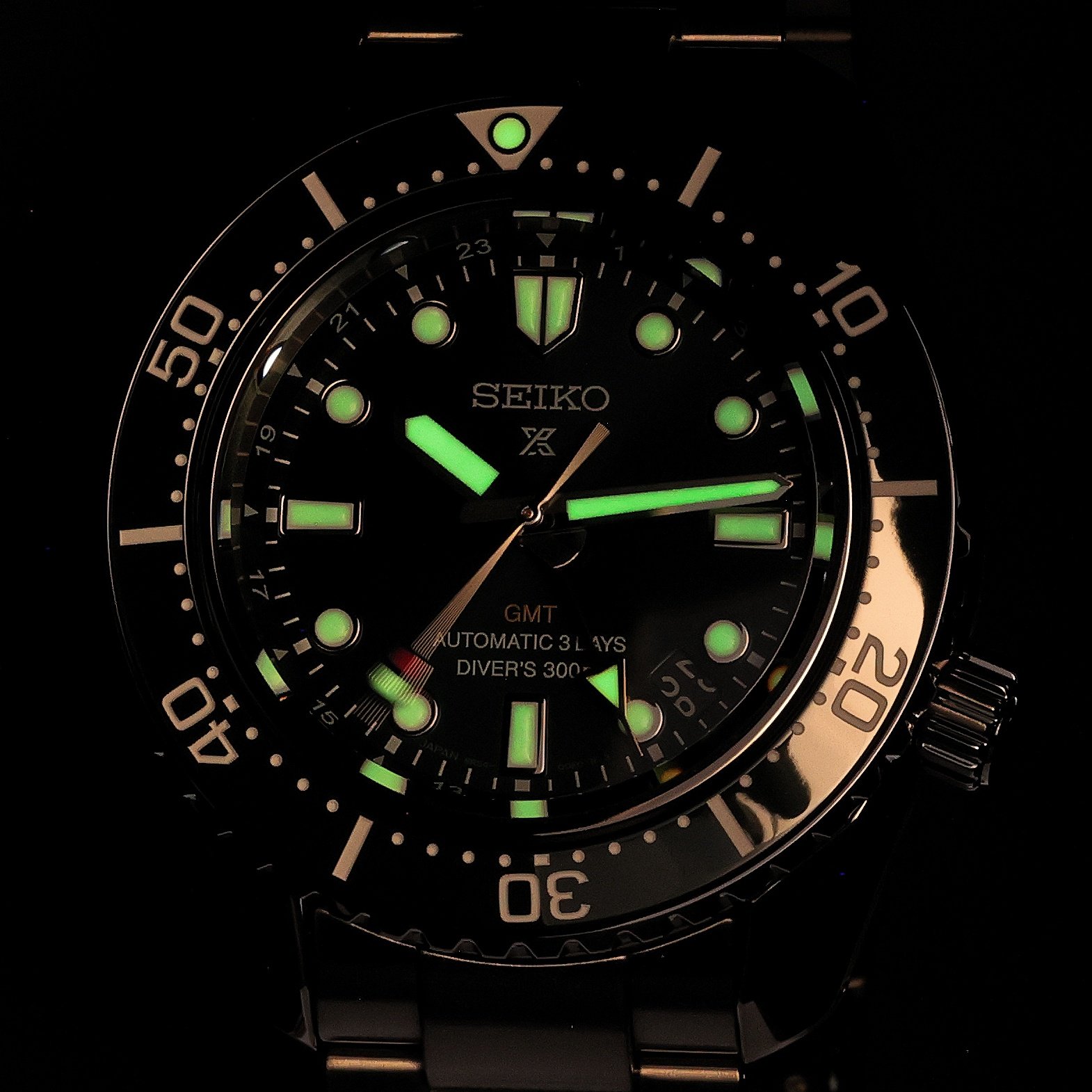 zegarek Seiko HBC001J1 Prospex Sea 300m 1968 Heritage Divers GMT Prospex szafirowe - miniatura 5
