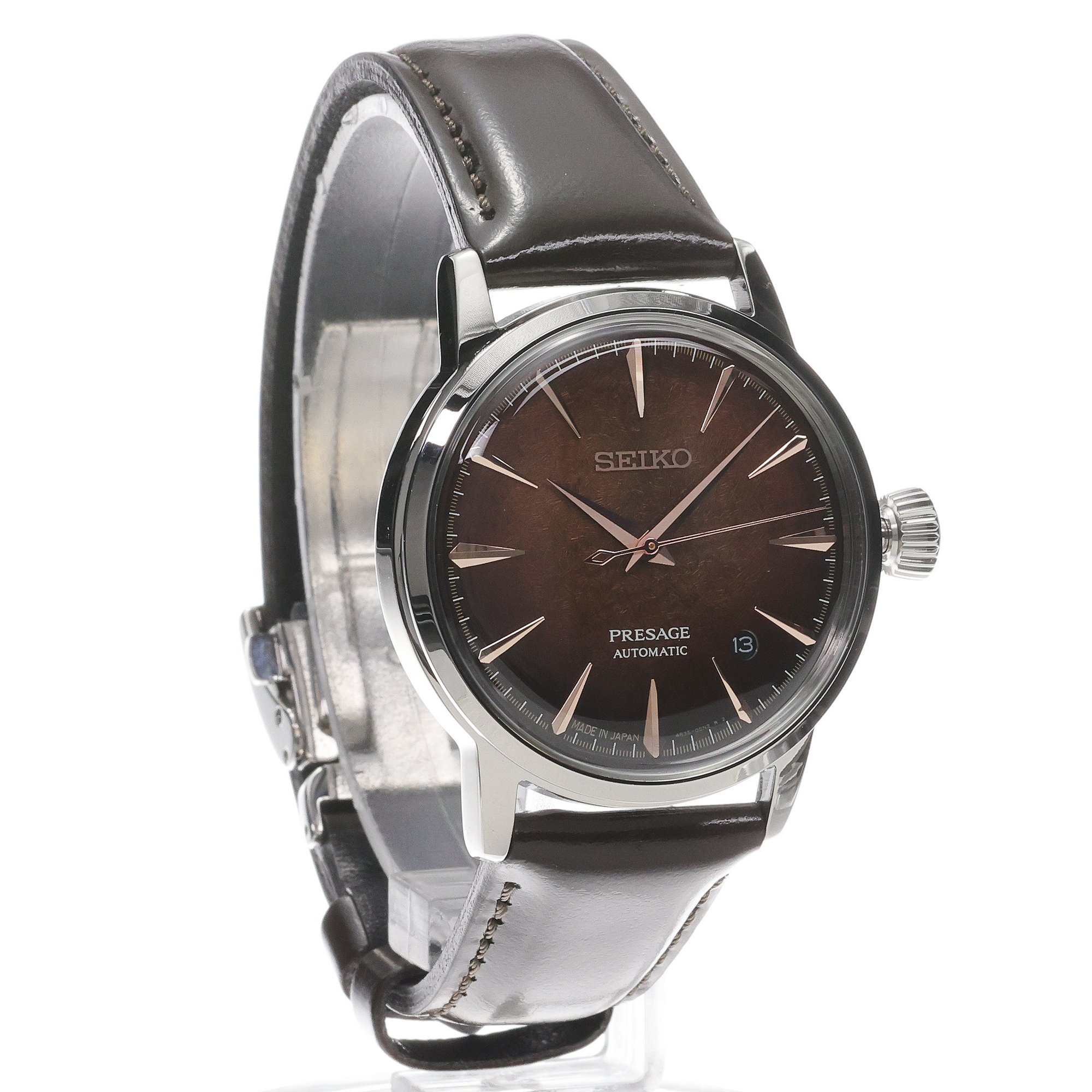 zegarek Seiko HCB003J1 automatyczny męski Presage Presage Cocktail Time Crushed Ice Whisky Mist - miniatura 3