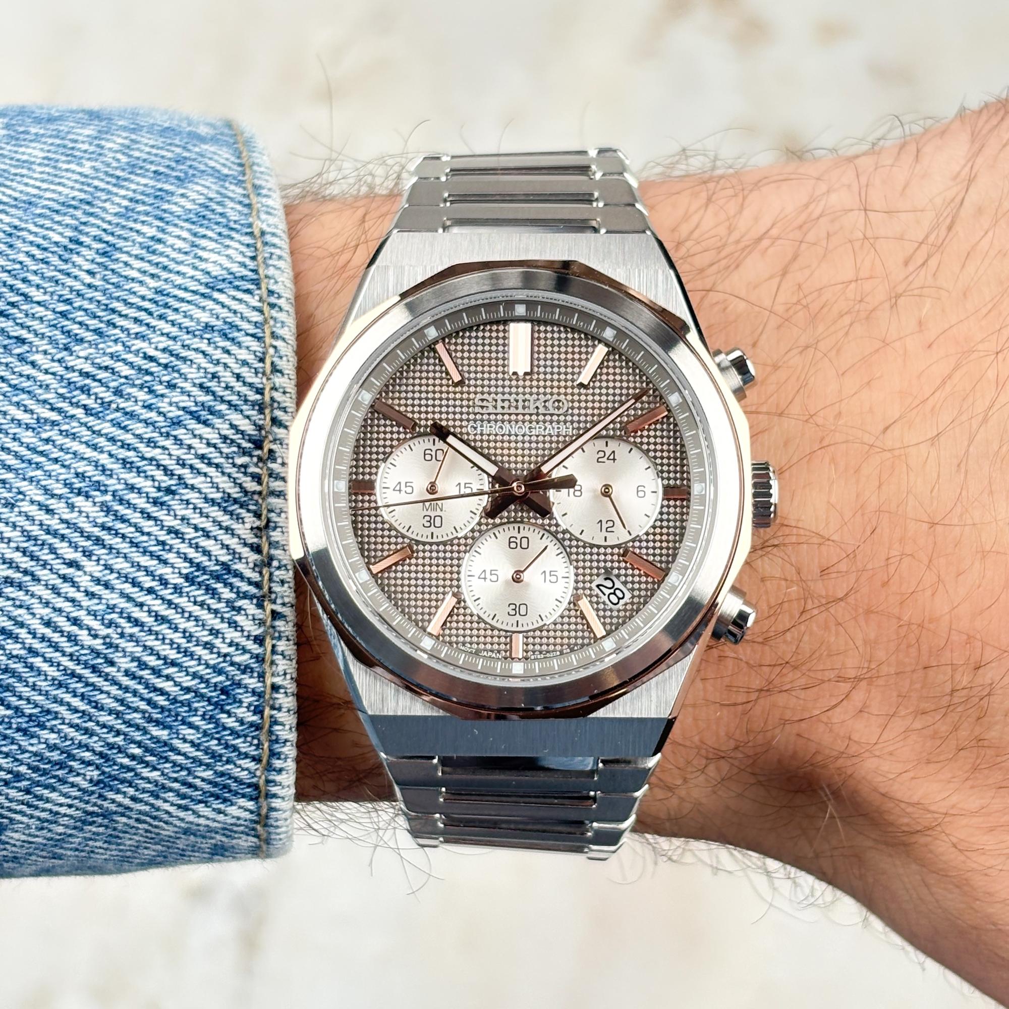 zegarek Seiko HGK002P1 kwarcowy męski Chronograph Chronograph Quartz 100m - miniatura 6