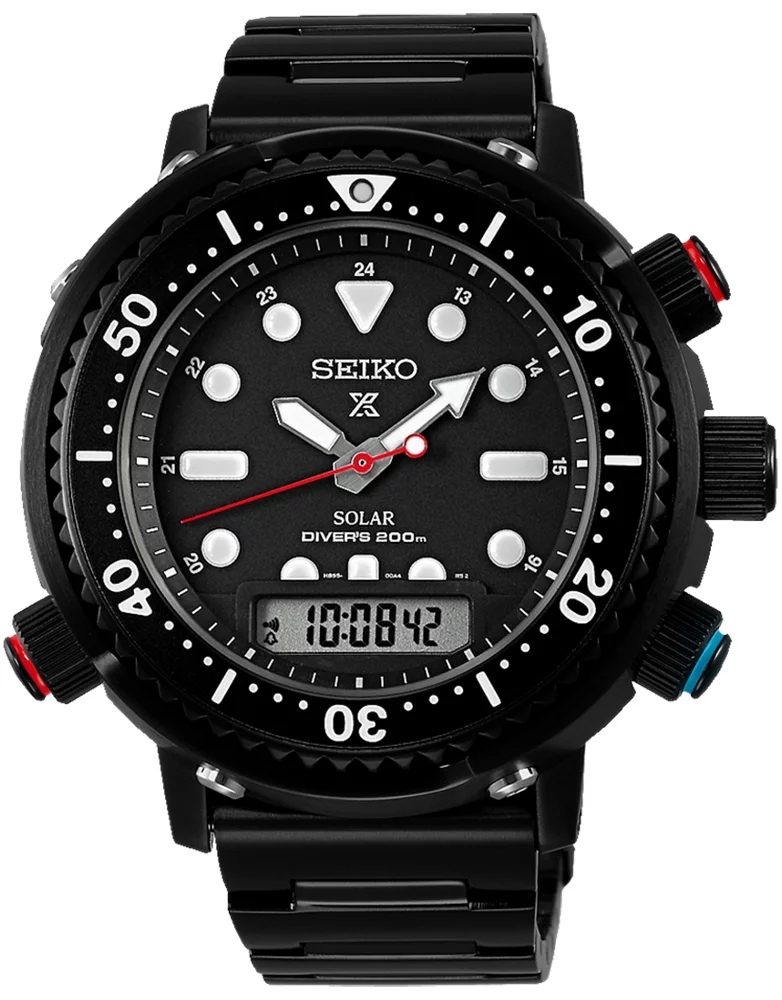zegarek Seiko SNJ037P1 Prospex Solar Arnie Hybrid Divers 40th Anniversary Limited Edition Prospex mineralne utwardzane