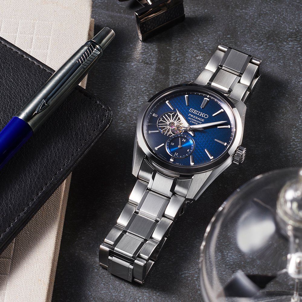 zegarek Seiko SPB417J1 automatyczny męski Presage Presage Automatic Open-Heart Sharp-Edged