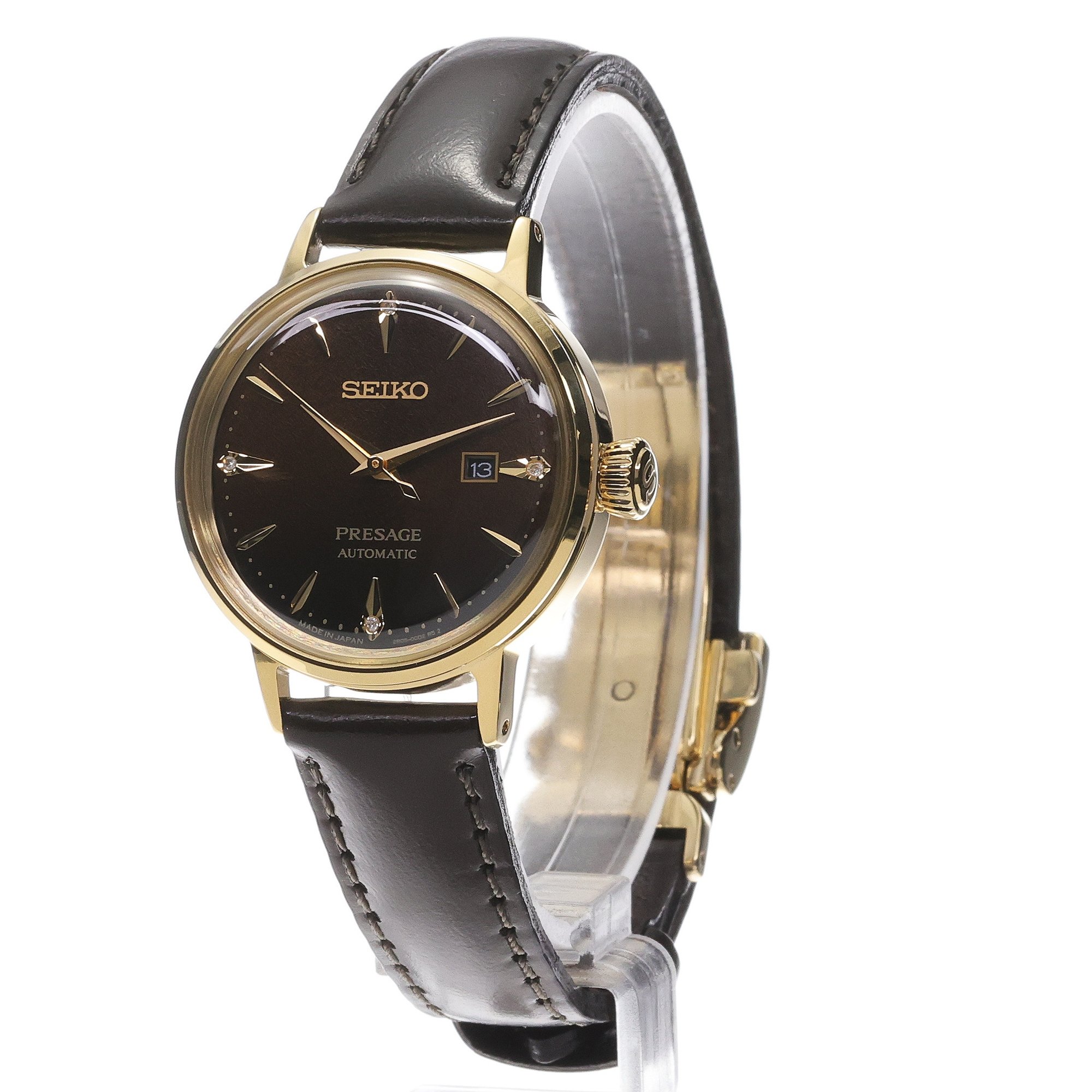 zegarek Seiko SRE020J1 złoty Automatic - miniatura 2