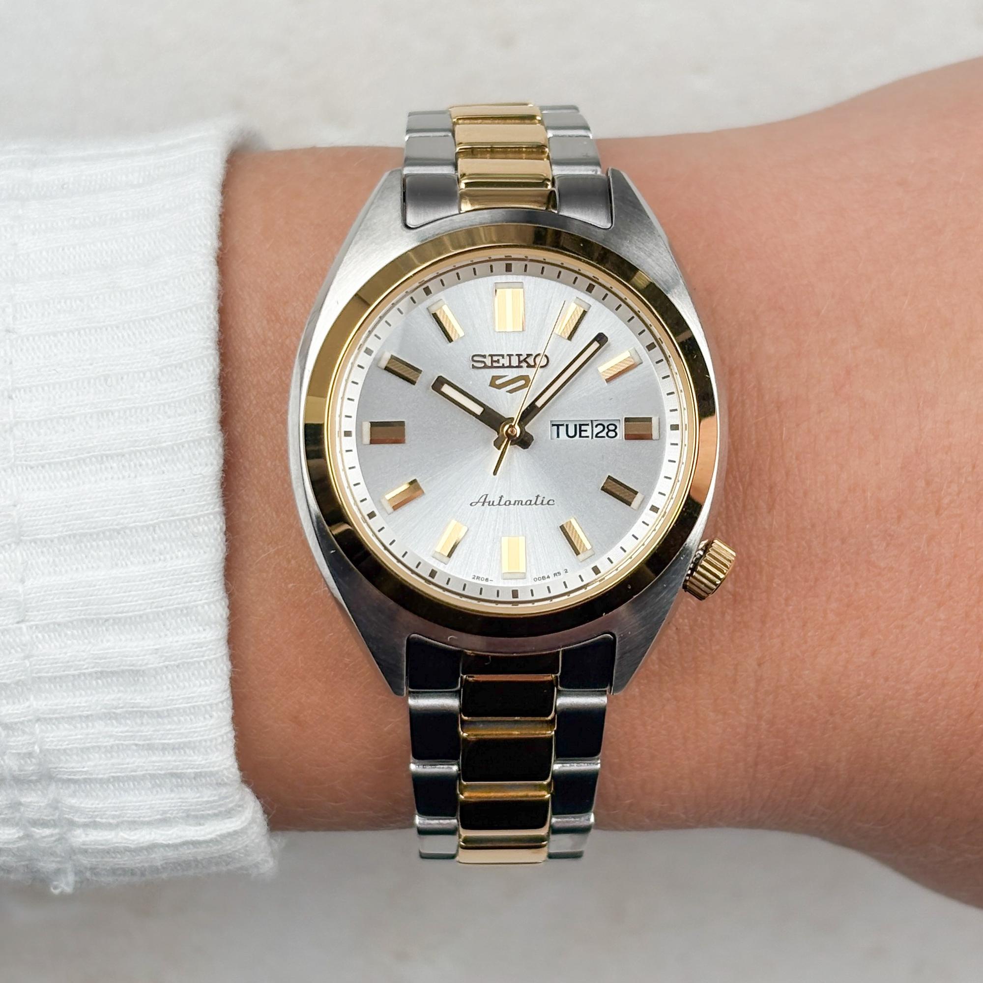 zegarek Seiko SRE024K1 srebrny Sports Automat - miniatura 7