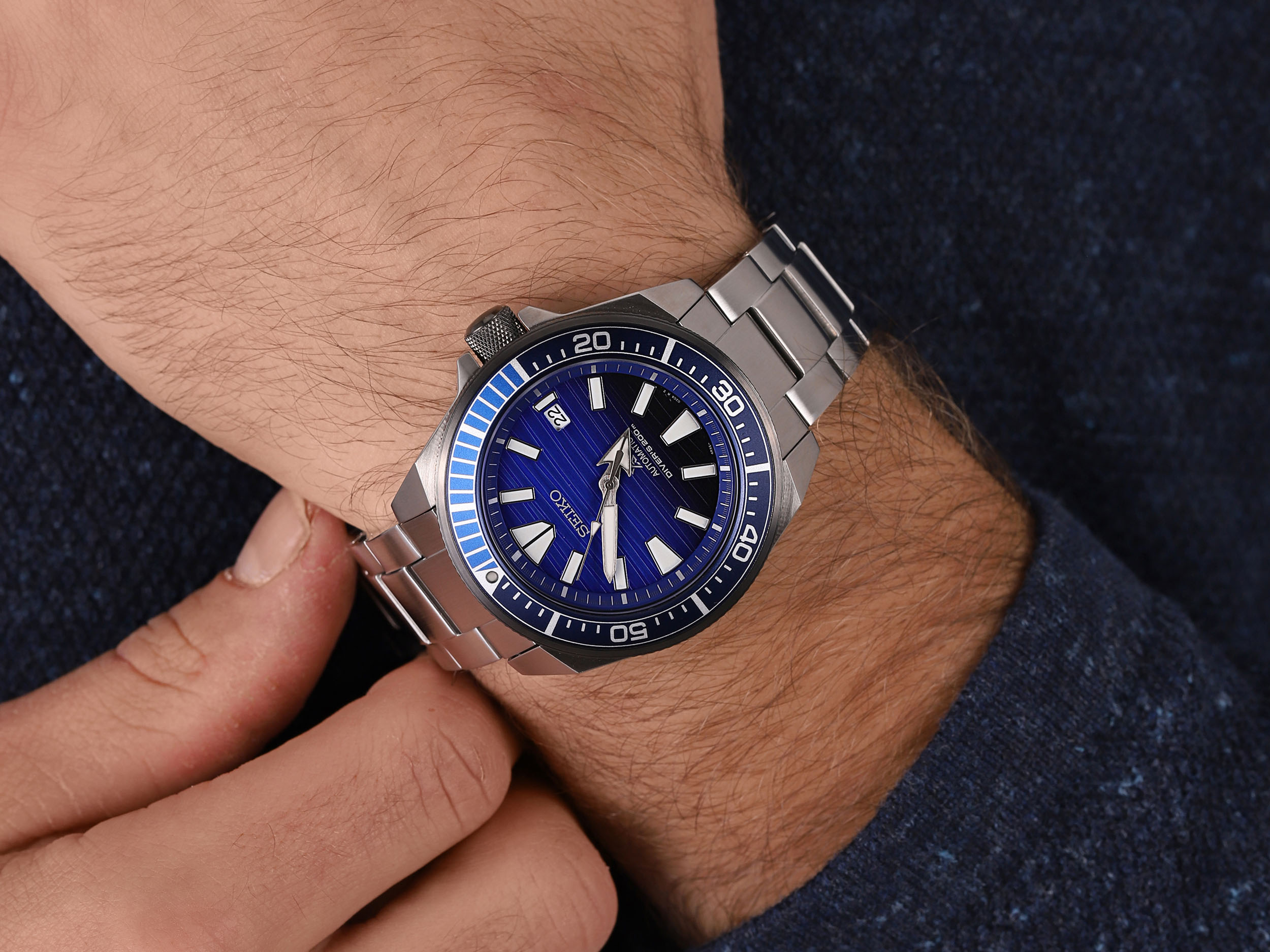 zegarek Seiko SRPC93K1 automatyczny męski Prospex Prospex Diver Samurai Automatic Save the Ocean Special Edition