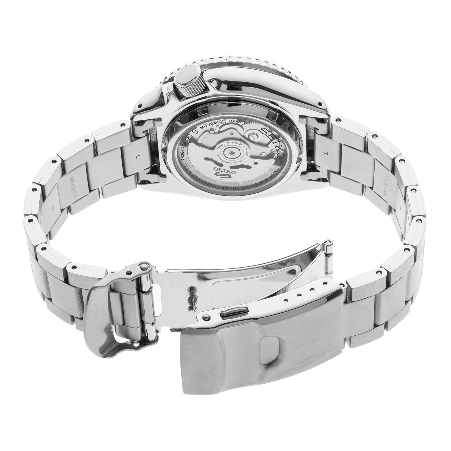 zegarek Seiko SRPD59K1 srebrny Sports Automat - miniatura 4