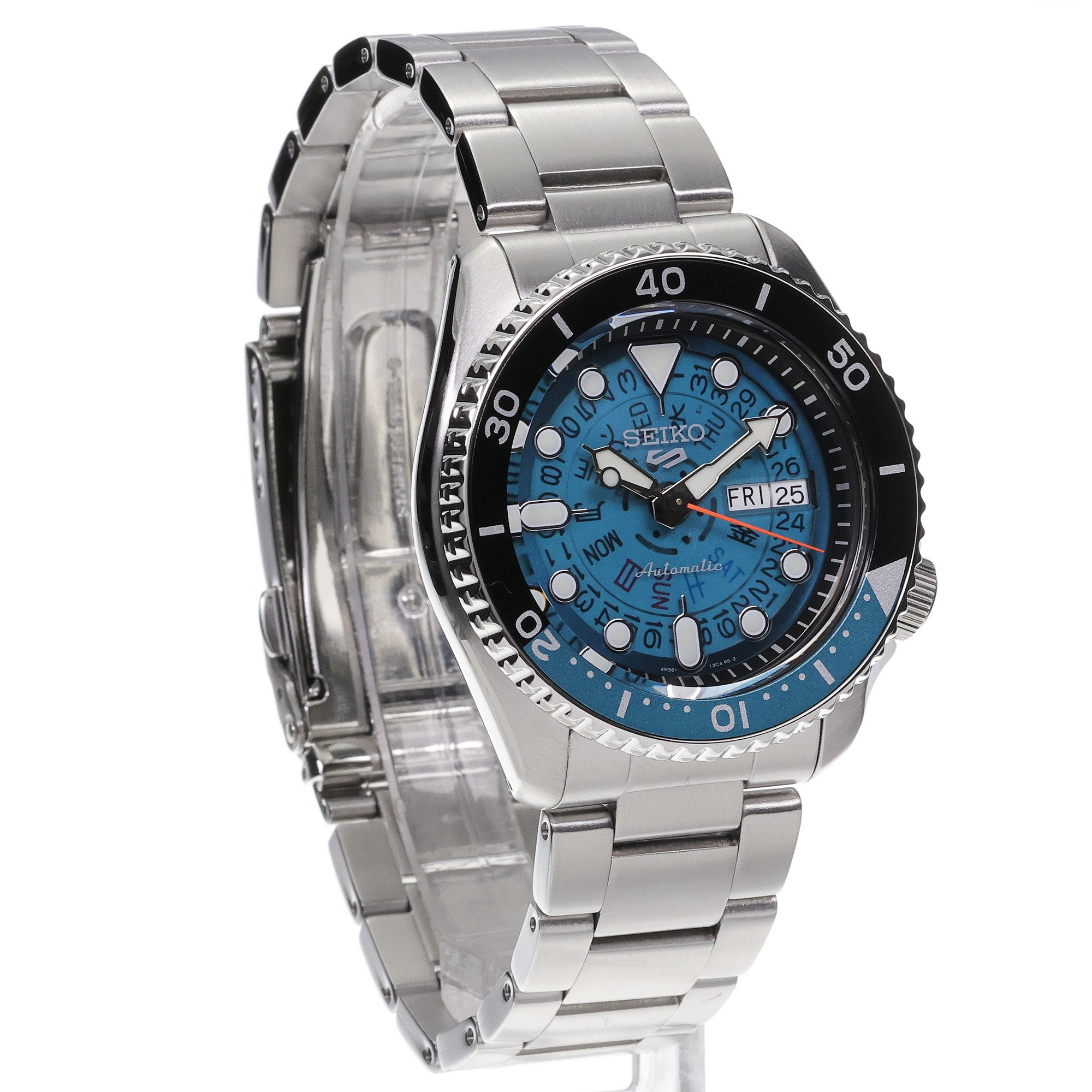 zegarek Seiko SRPJ45K1 5 Sports Automatic SKX Skeleton Sports Automat mineralne utwardzane - miniatura 3