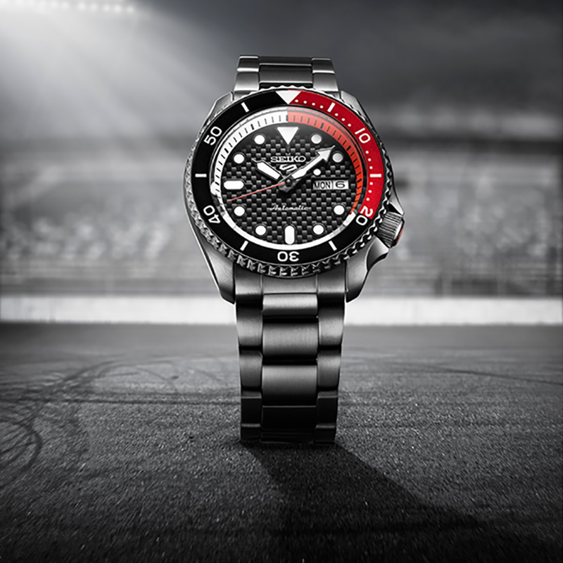 zegarek Seiko SRPJ95K1 automatyczny męski Sports Automat 5 Sports Supercars 2023 Limited Edition - miniatura 2
