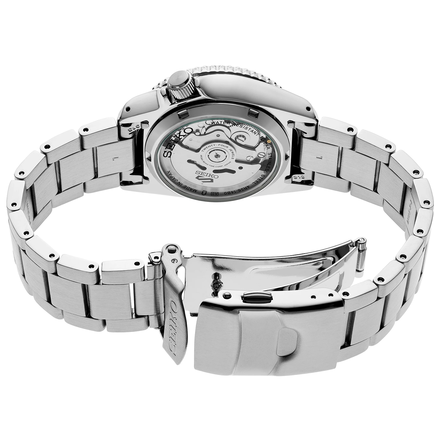 zegarek Seiko SRPK35K1 srebrny Sports Automat - miniatura 7