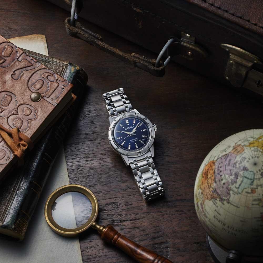 zegarek Seiko SRPL07J1 srebrny Presage - miniatura 5