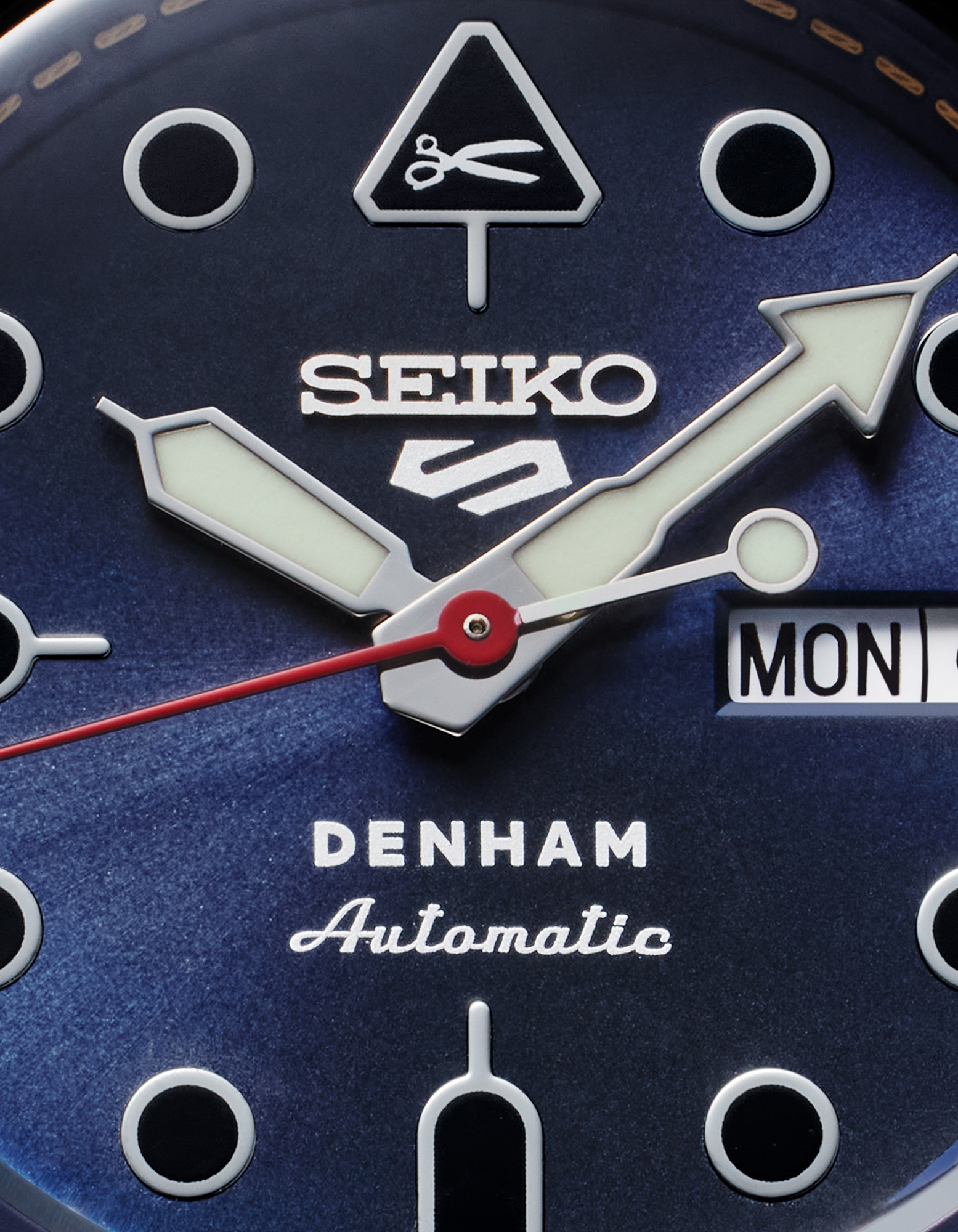 zegarek Seiko SRPL35K1 5 Sports x Denham THE JEANMAKERS WATCH Limited Edition Sports Automat mineralne utwardzane