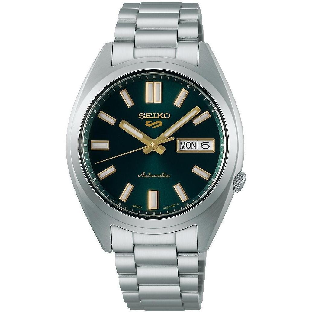 zegarek Seiko SRPL57K1 automatyczny męski Sports Automat 5 Sports Automatic SNXS Series Green Tie - miniatura 2