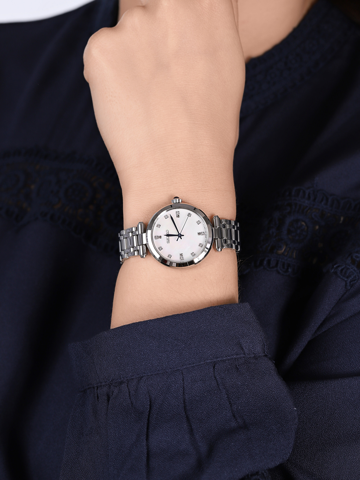 zegarek Seiko SRZ529P1 srebrny Classic - miniatura 3