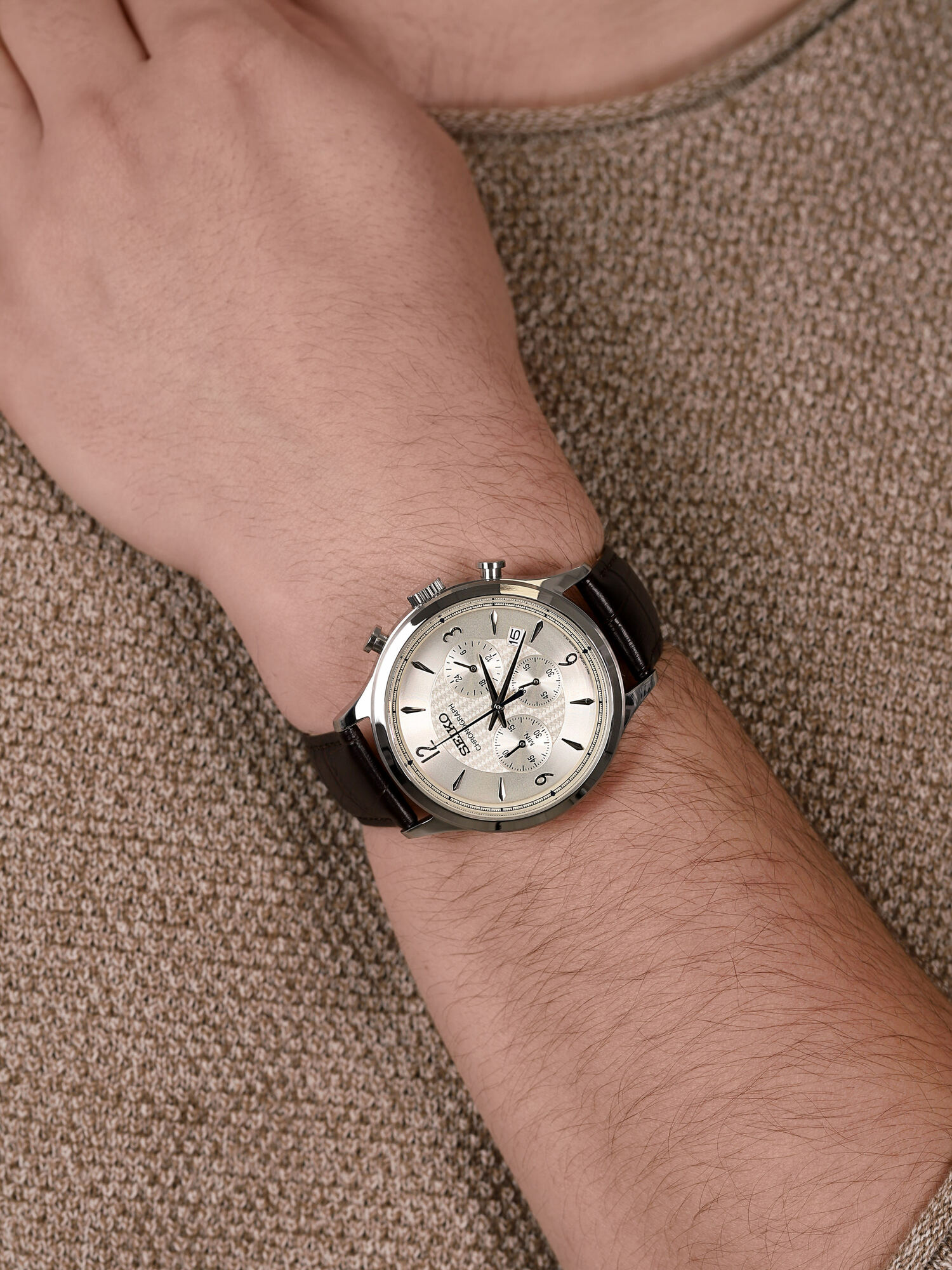 zegarek Seiko SSB341P1 Classic chronograph Perpetual męski z chronograf Chronograph - miniatura 2