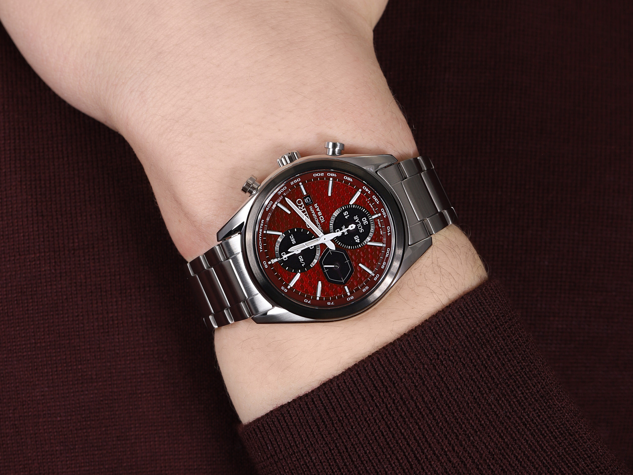 zegarek Seiko SSC771P1 męski z tachometr Chronograph - miniatura 4