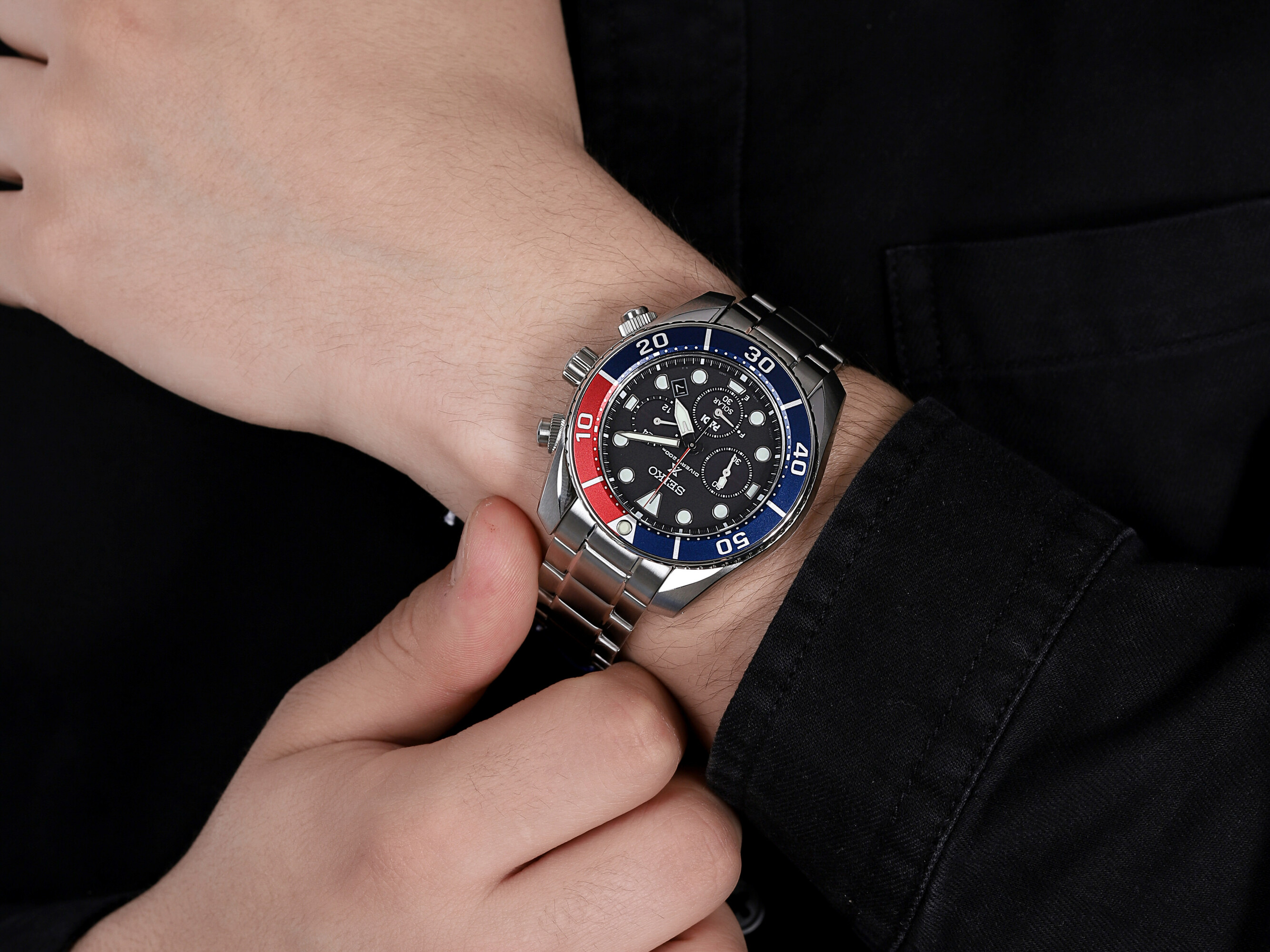 zegarek Seiko SSC795J1 Prospex PADI Diver Solar Special Edition męski z chronograf Prospex - miniatura 4