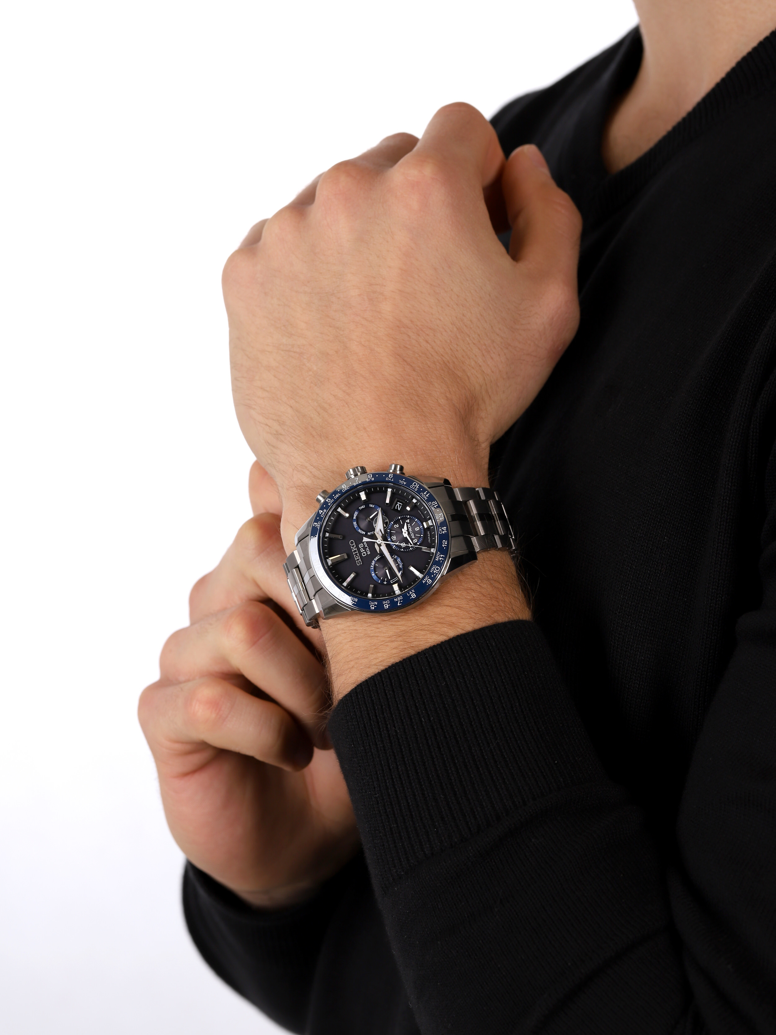 zegarek Seiko SSH001J1 Astron GPS Solar Perpetual Calendar Titanium męski z gps Astron - miniatura 3
