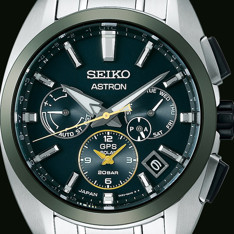 zegarek Seiko SSH071J1 Astron GPS Solar Green Dial Limited Edition męski z gps Astron