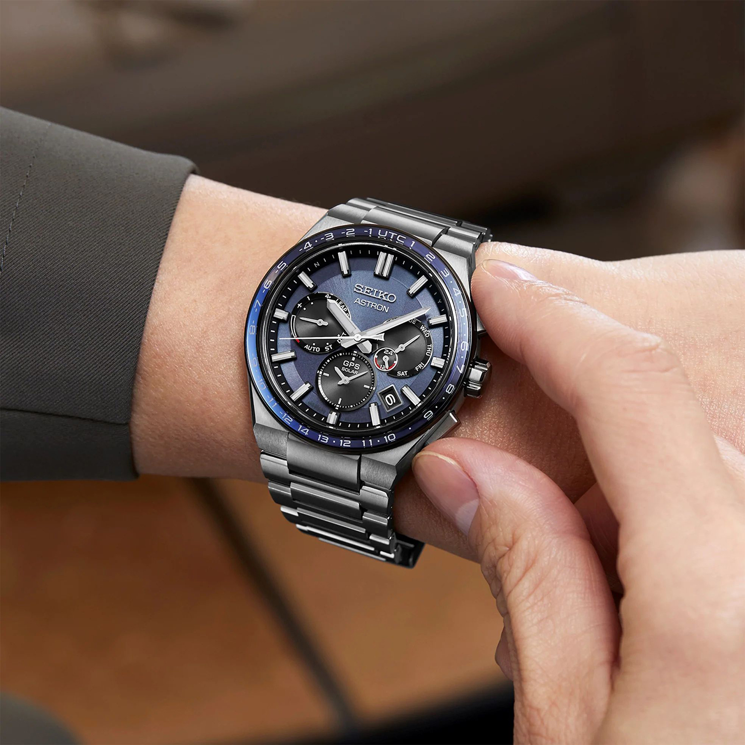 zegarek Seiko SSH109J1 solar męski Astron Astron GPS Solar Titan - miniatura 6