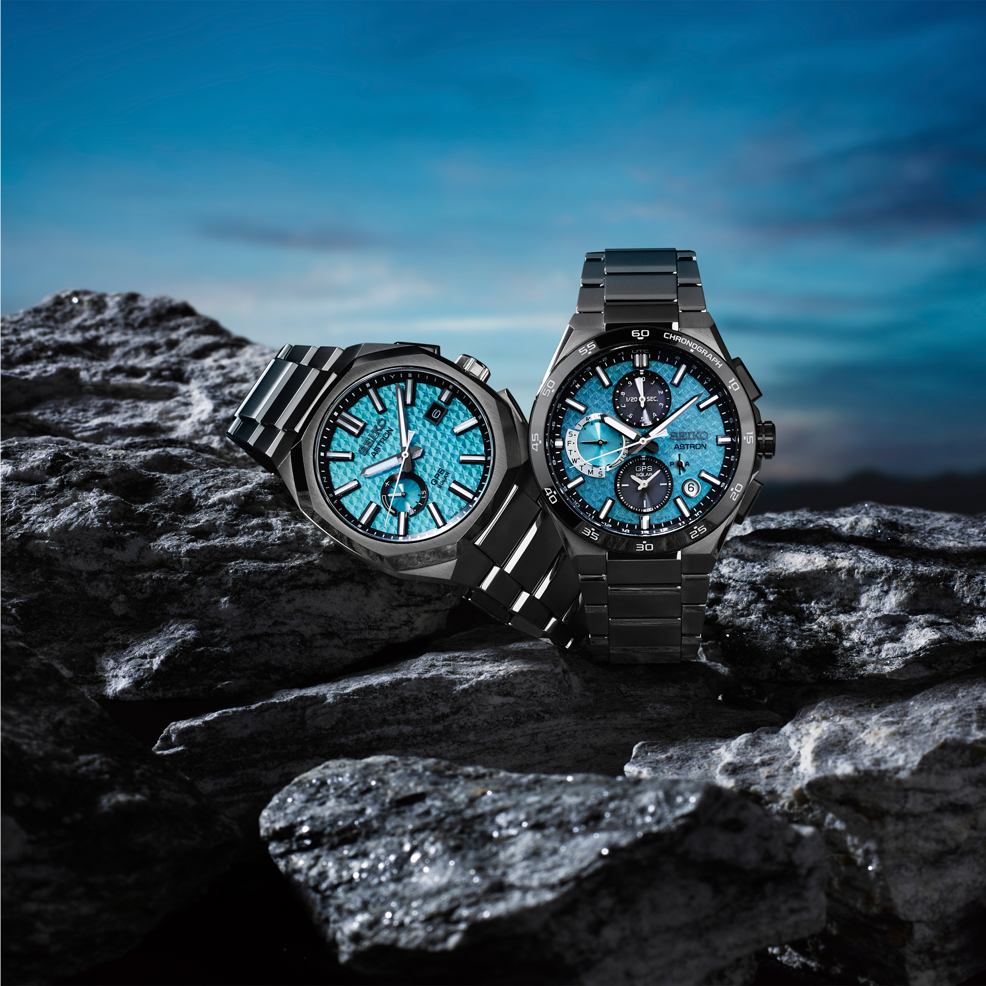 zegarek Seiko SSH157J1 Astron GPS Solar Starfull Sky Chronograph Titanium Limited Edition męski z chronograf Astron