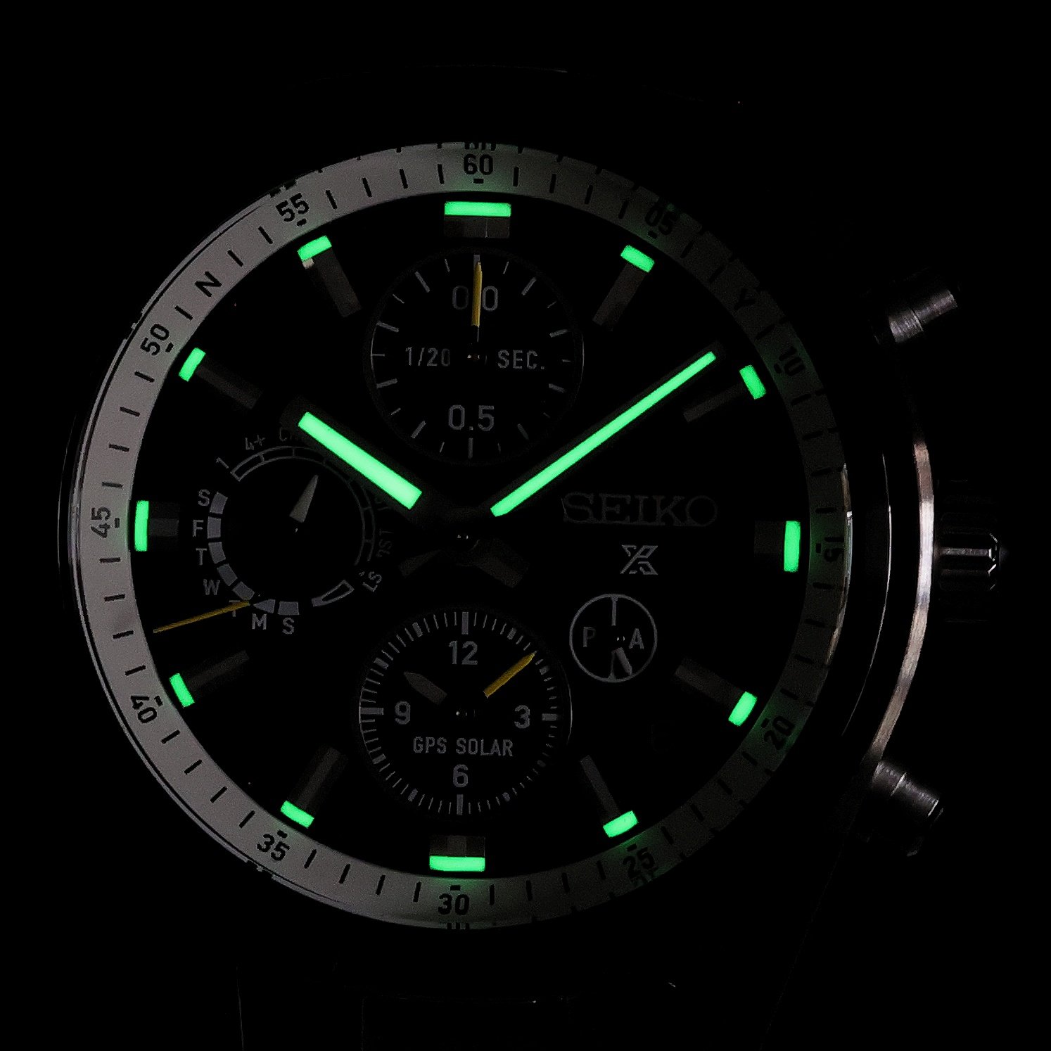 zegarek Seiko SSH167J1 Prospex GPS Solar Chronograph Speedtimer Black 42mm Prospex szafirowe