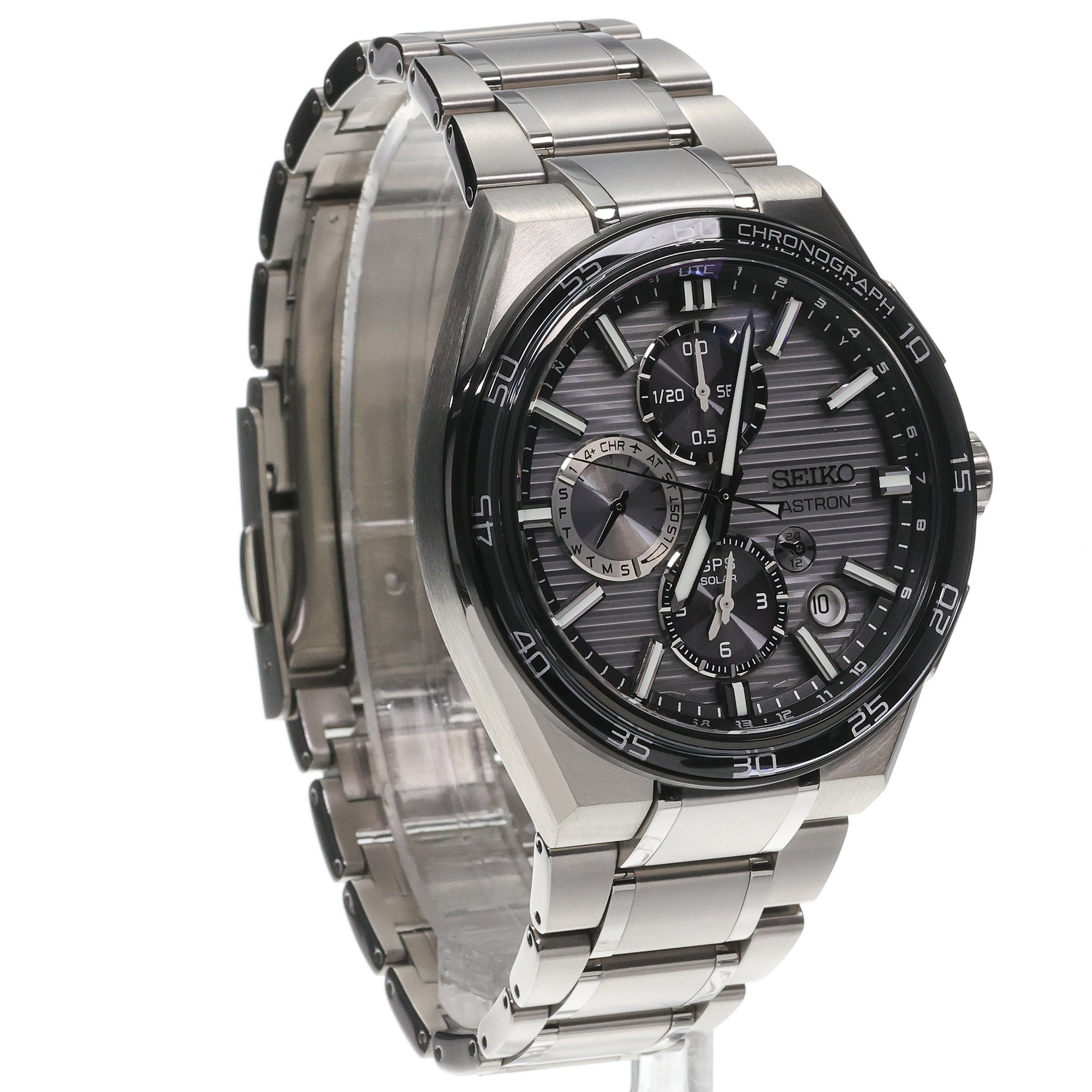 zegarek Seiko SSH177J1 solar męski Astron Astron GPS Solar Dual-Time Chronograph