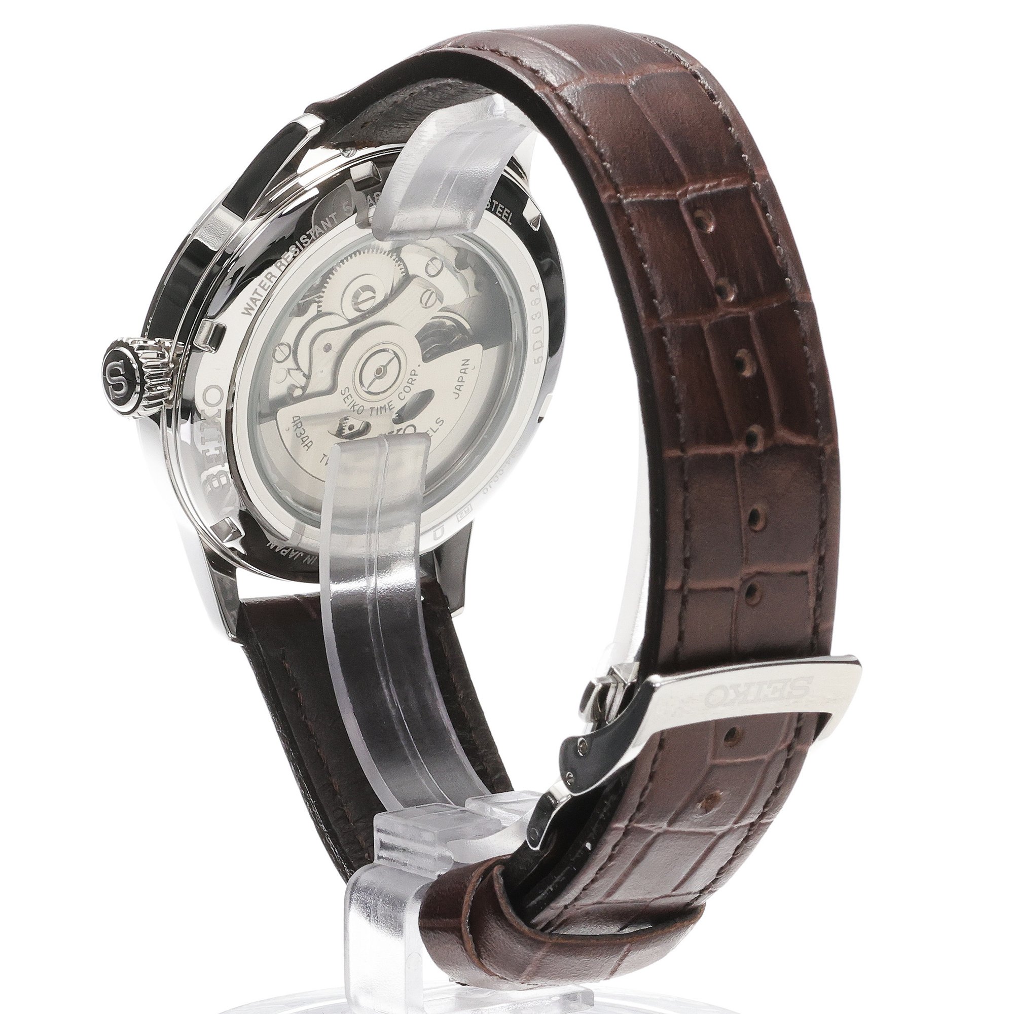 zegarek Seiko SSK041J1 automatyczny męski Presage Presage Acacia Cocktail Time GMT - miniatura 4