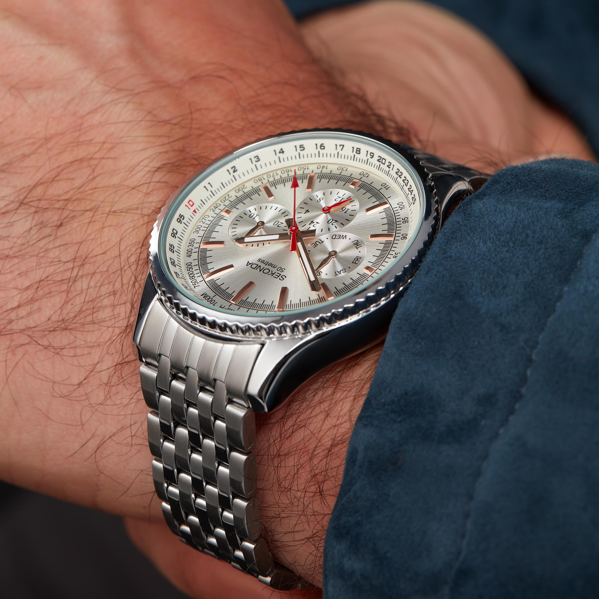 zegarek Sekonda 30043 męski z tachometr Pilot - miniatura 6