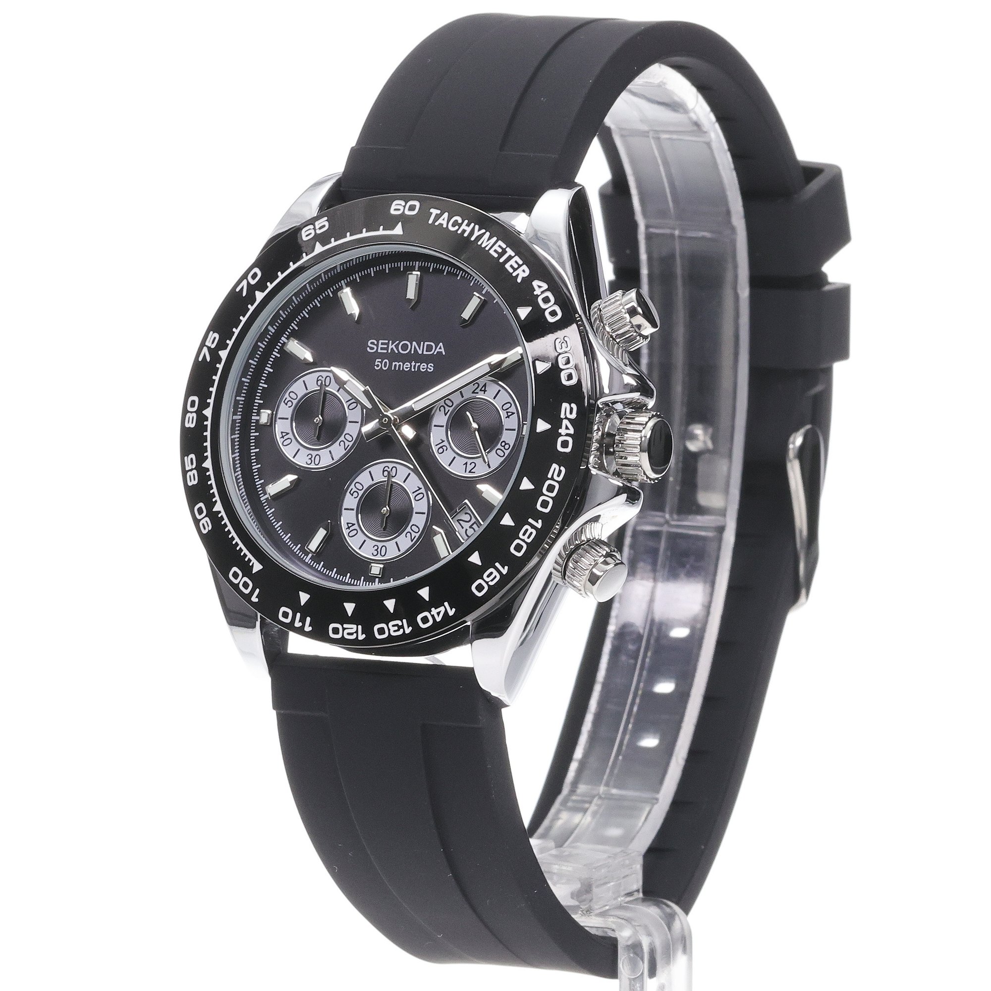 zegarek Sekonda 30199 srebrny Chronograph - miniatura 2