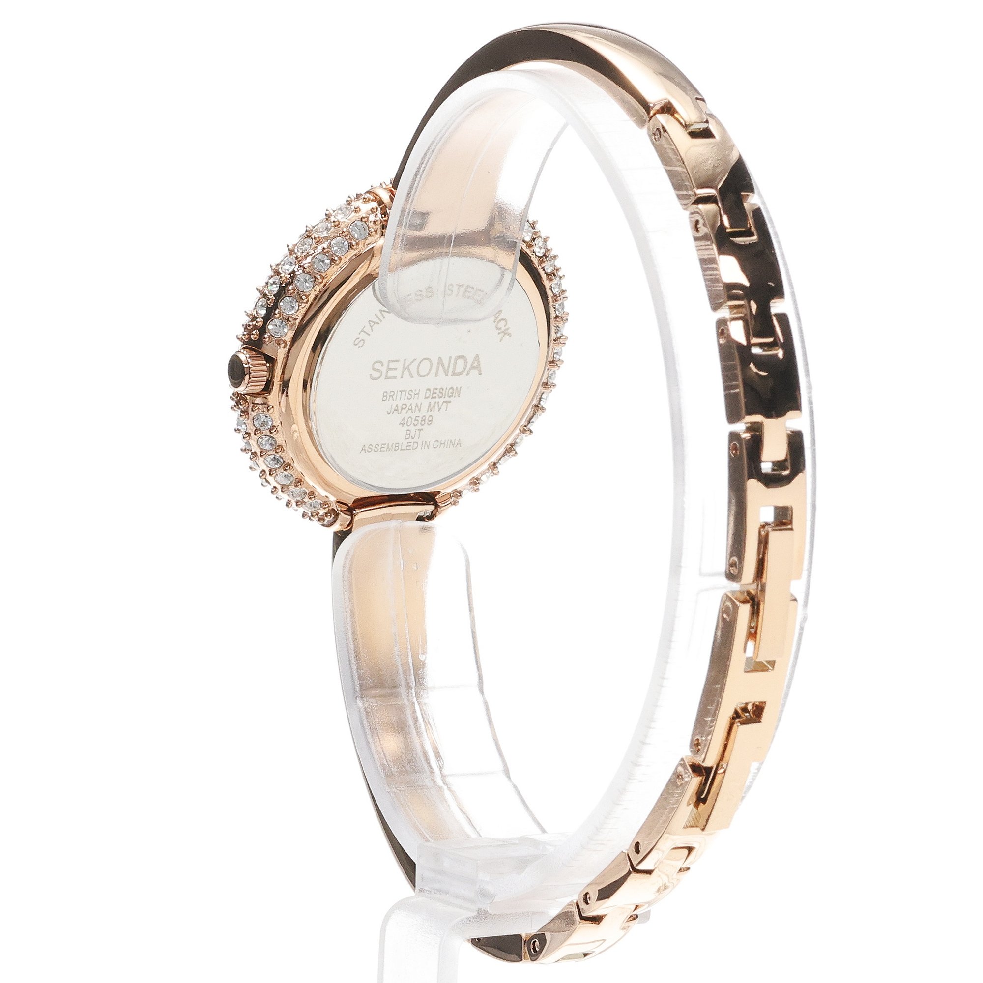 zegarek Sekonda 40589 różowe złoto Dress - miniatura 4
