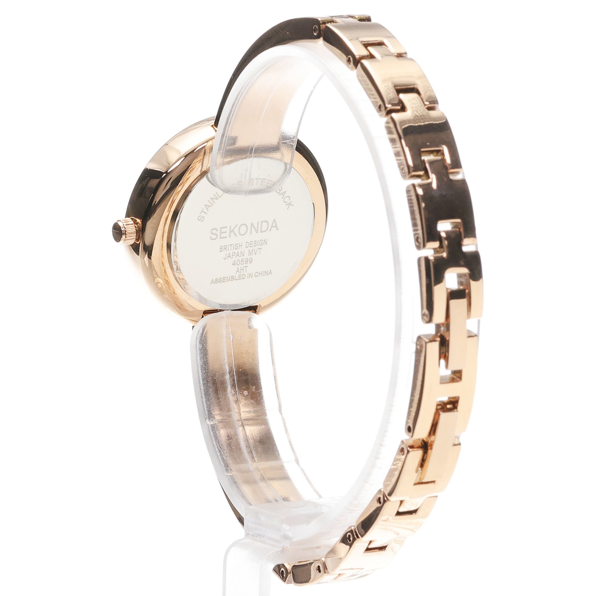 zegarek Sekonda 40599 różowe złoto Dress - miniatura 4
