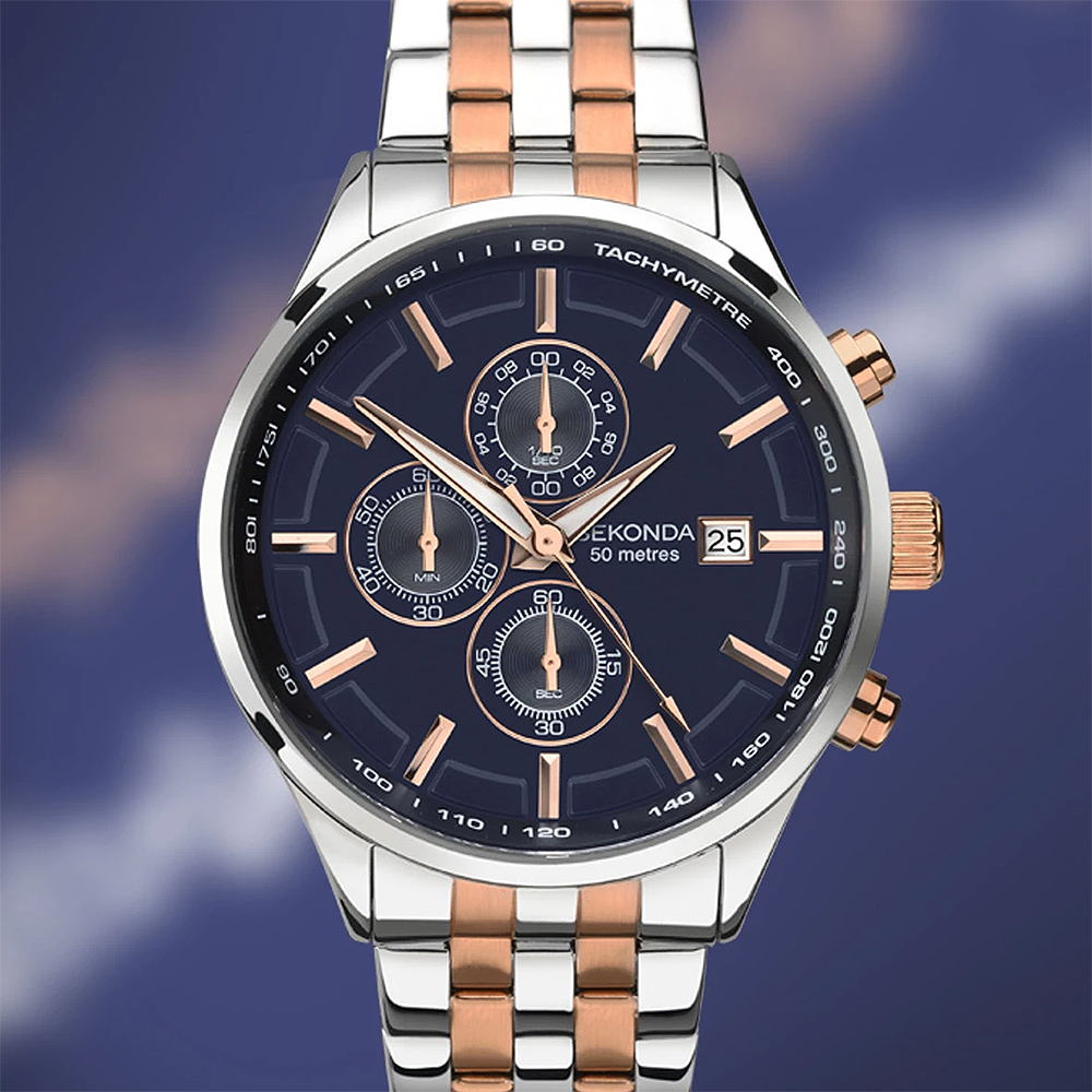zegarek Sekonda SEK.1107 srebrny Chronograph - miniatura 7