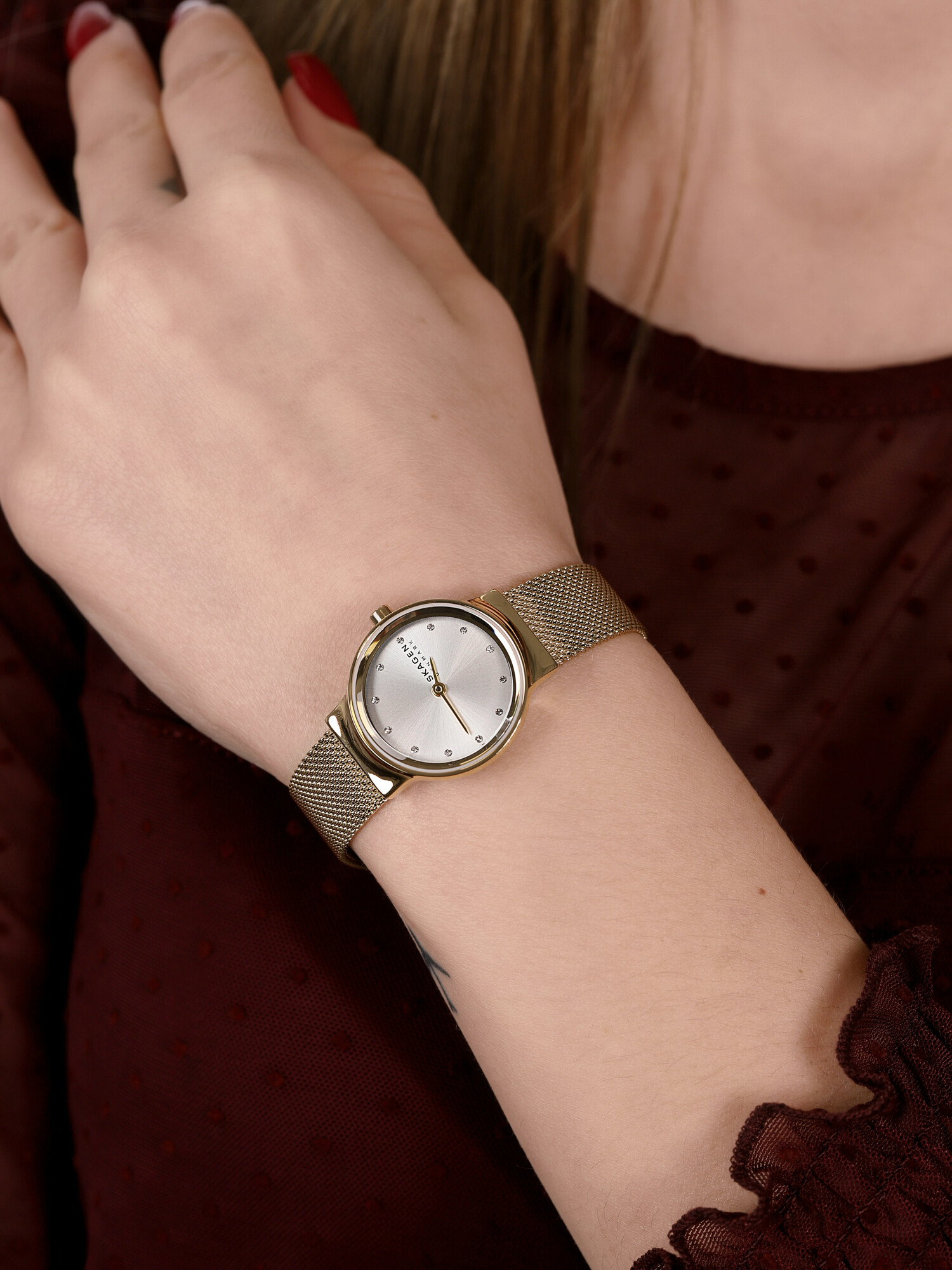 zegarek Skagen SKW2717 złoty Freja - miniatura 3