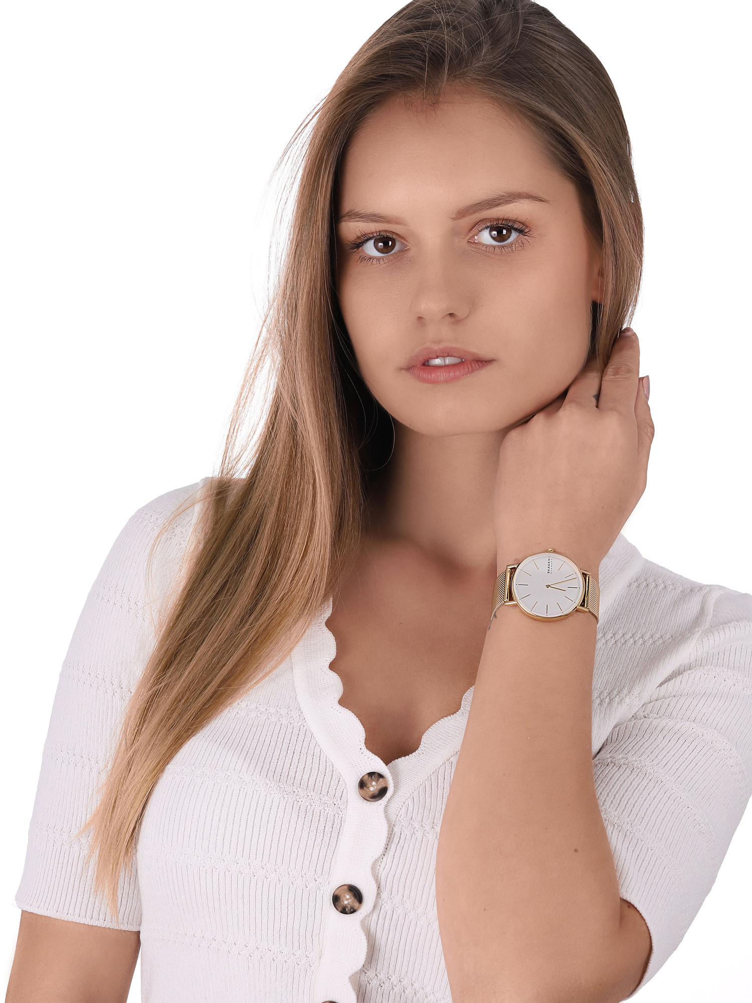 zegarek Skagen SKW2795 złoty Signatur - miniatura 2