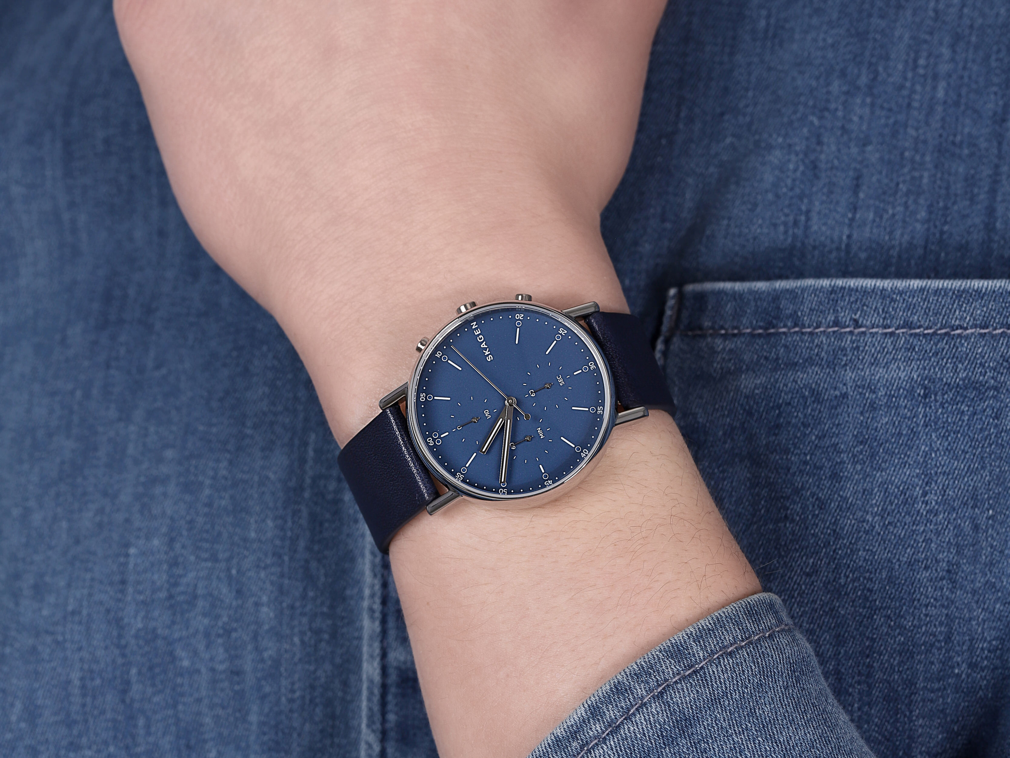 zegarek Skagen SKW6463 SIGNATUR męski z chronograf Signatur - miniatura 4